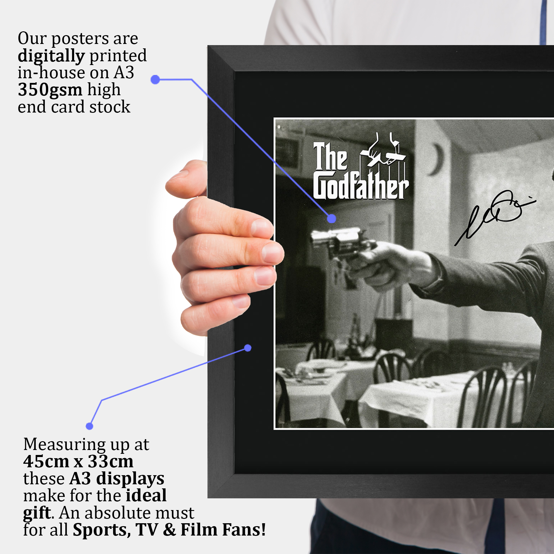 The Godfather Excellent Gift Idea Framed Autograph Picture Print to Movie Fans - Picture 11 of 57