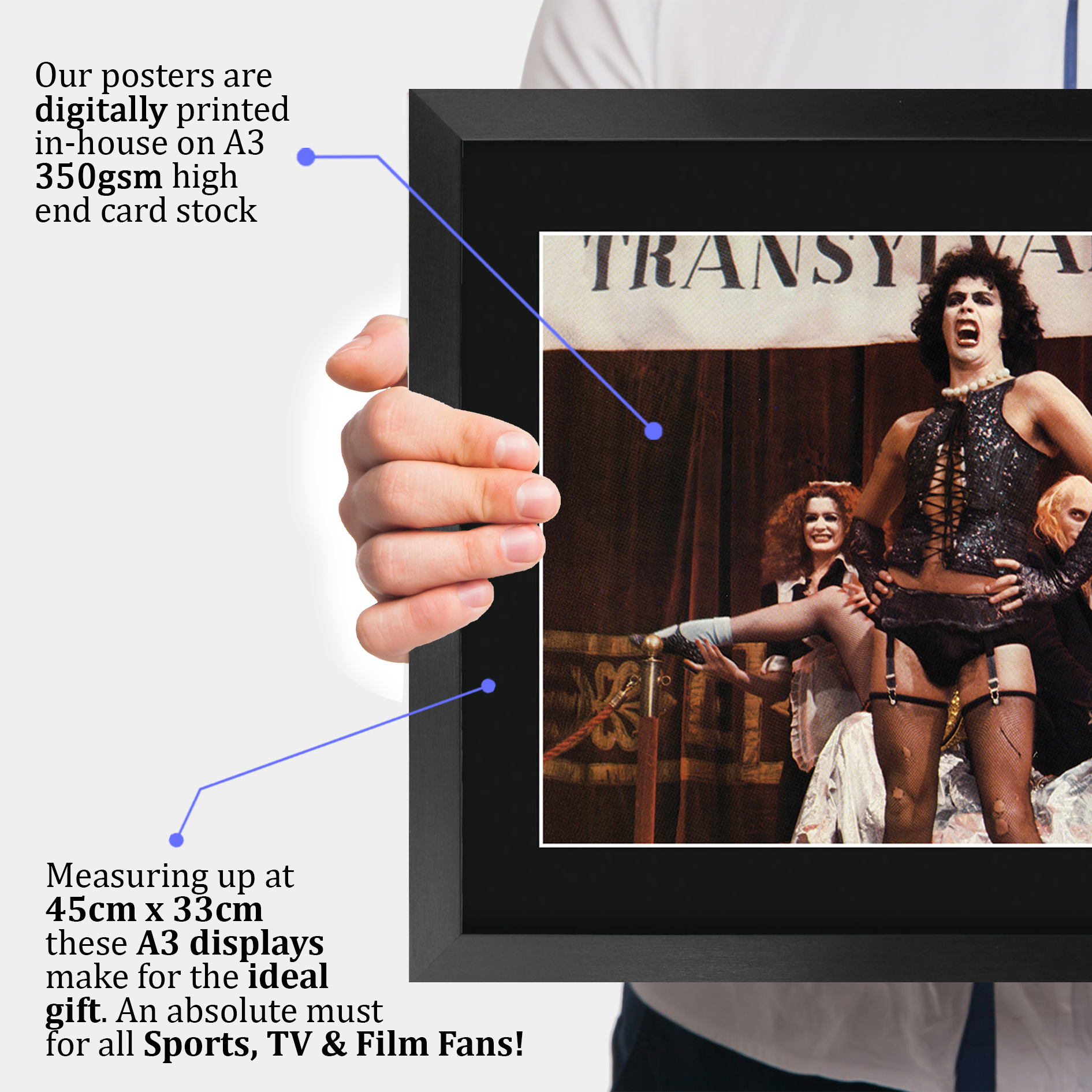 The Rocky Horror Picture Show Gift Framed Autograph Picture Print to Movie Fans - Picture 41 of 59