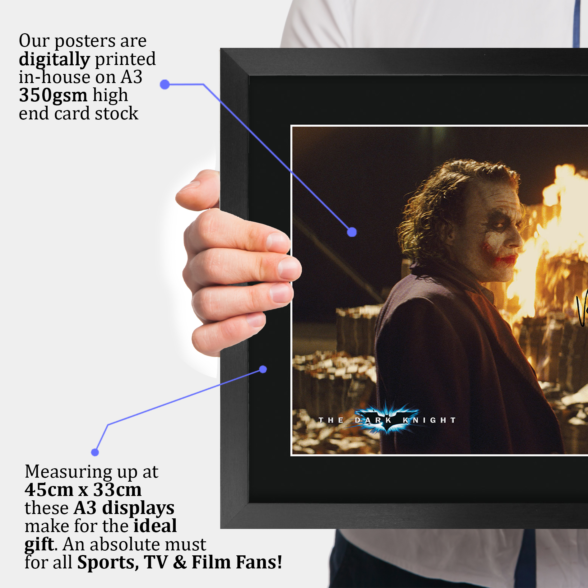 Batman Begins Excellent Gift Idea Printed Poster Framed Picture for Movie Fans - Picture 53 of 85