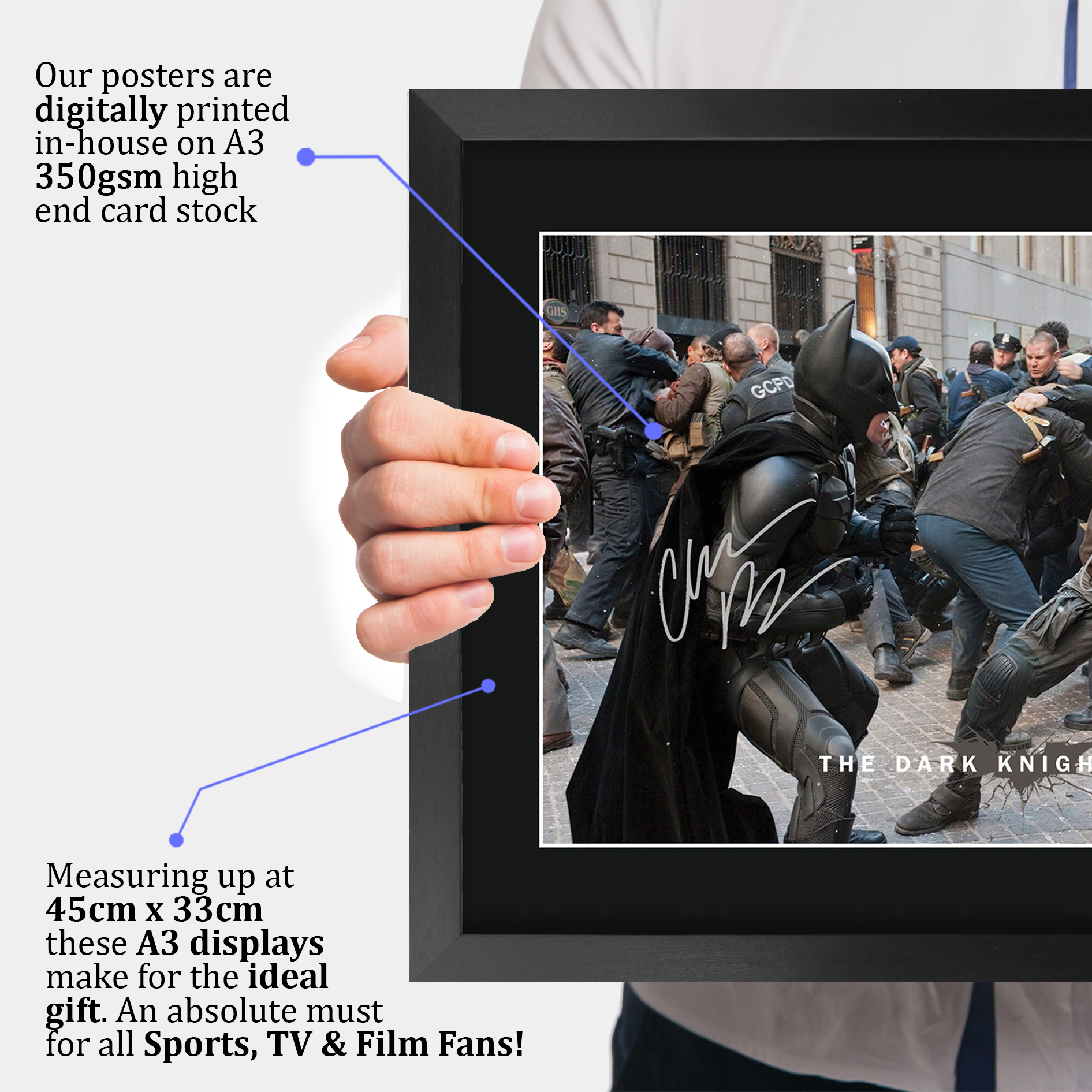 Batman Begins Excellent Gift Idea Printed Poster Framed Picture for Movie Fans - Picture 46 of 85