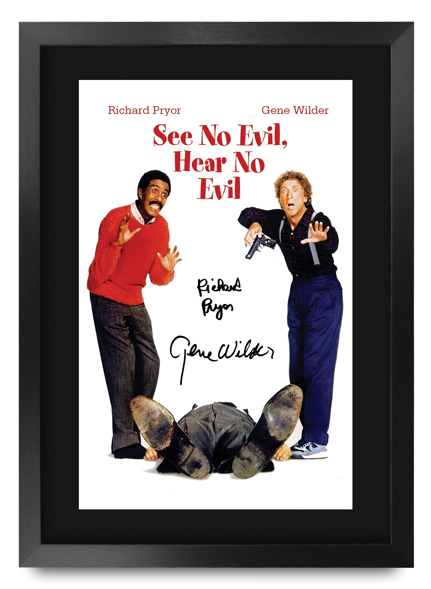See No Evil Hear No Evil Movie Gene Wilder, Richard Pryor A3 Framed Pic