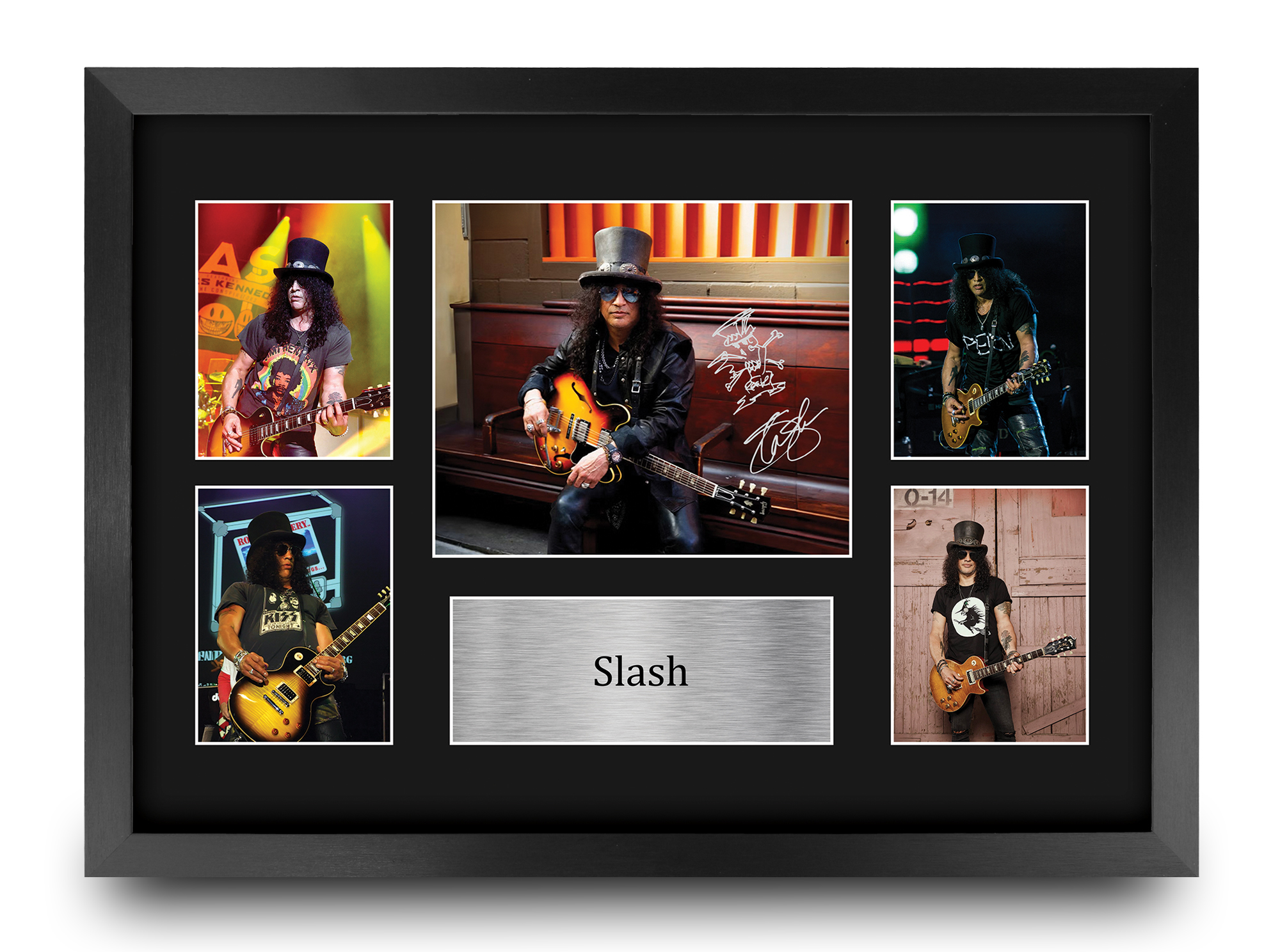 Slash Signed Pre-Printed Autographed A4 Photo Display Gift For