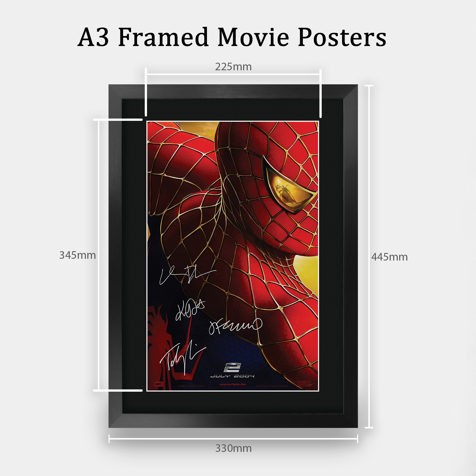 Spider-Man Toby Maguire Gift Idea Printed A3 Framed Poster Signed a Movie Fans - Picture 10 of 22