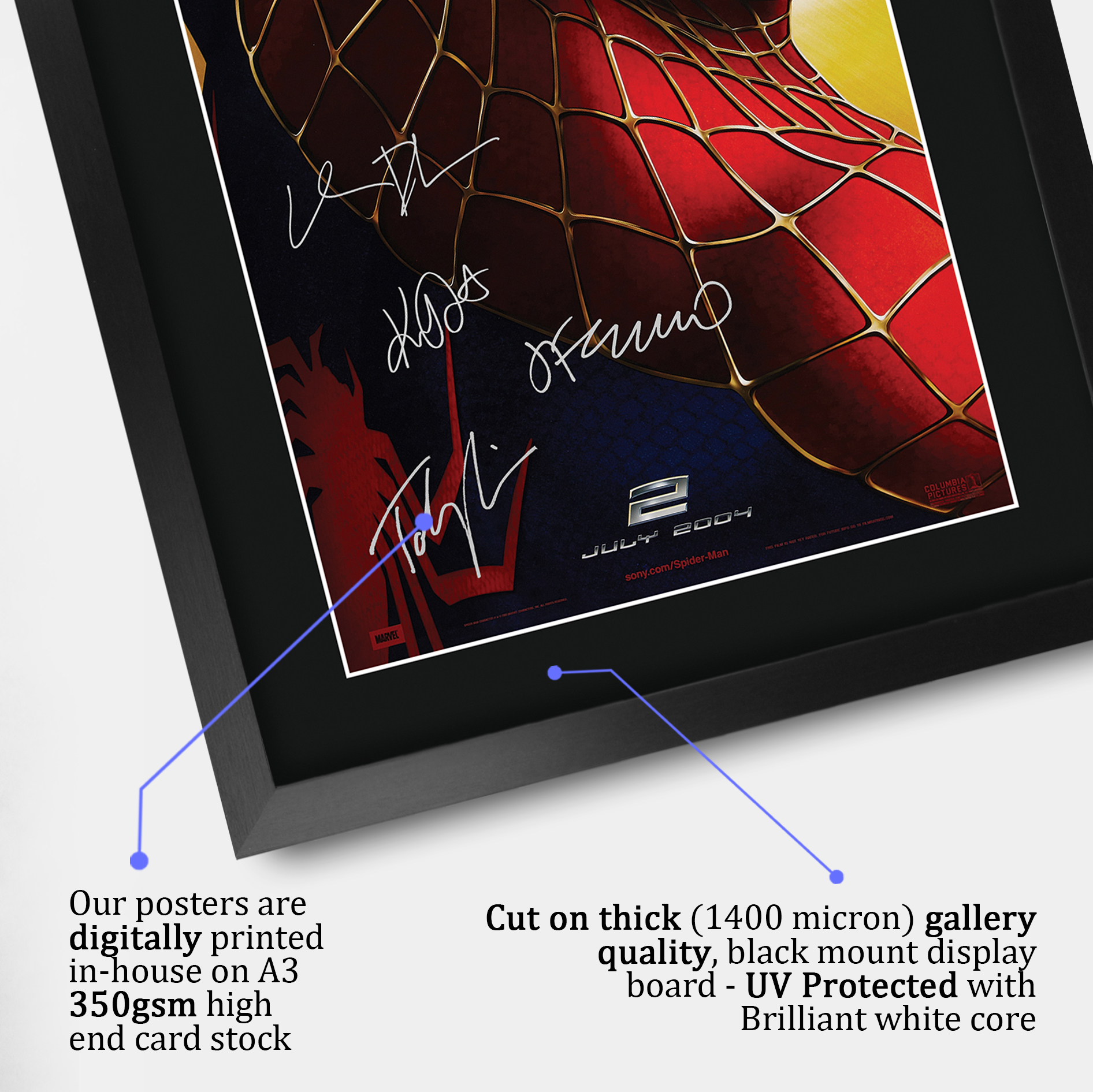 Spider-Man Toby Maguire Gift Idea Printed A3 Framed Poster Signed a Movie Fans - Picture 12 of 22
