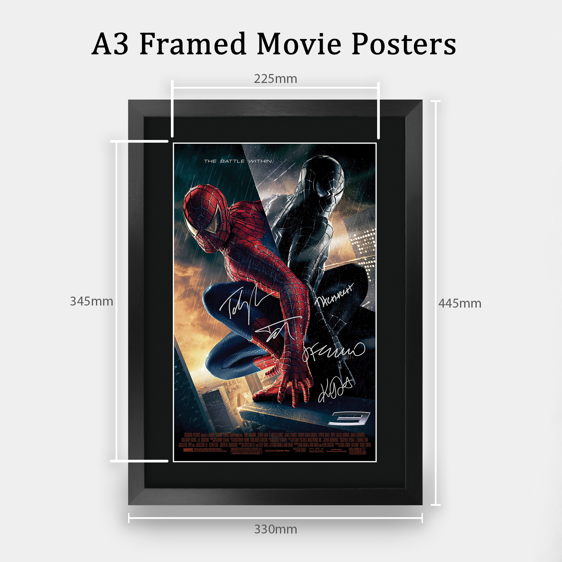 Spider-Man Toby Maguire Gift Idea Printed A3 Framed Poster Signed a Movie Fans - Picture 17 of 22