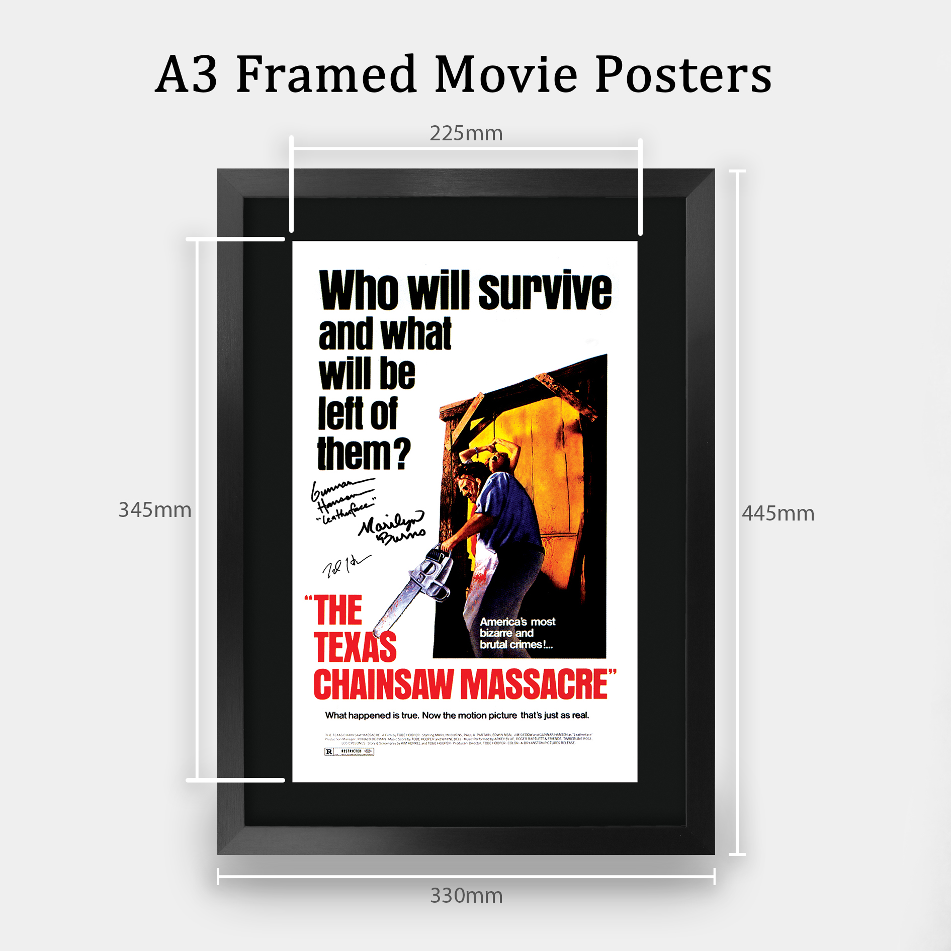 Horror Film Selection Collection Printed Poster Signed Picture for Movie Fans - Produktbild 1