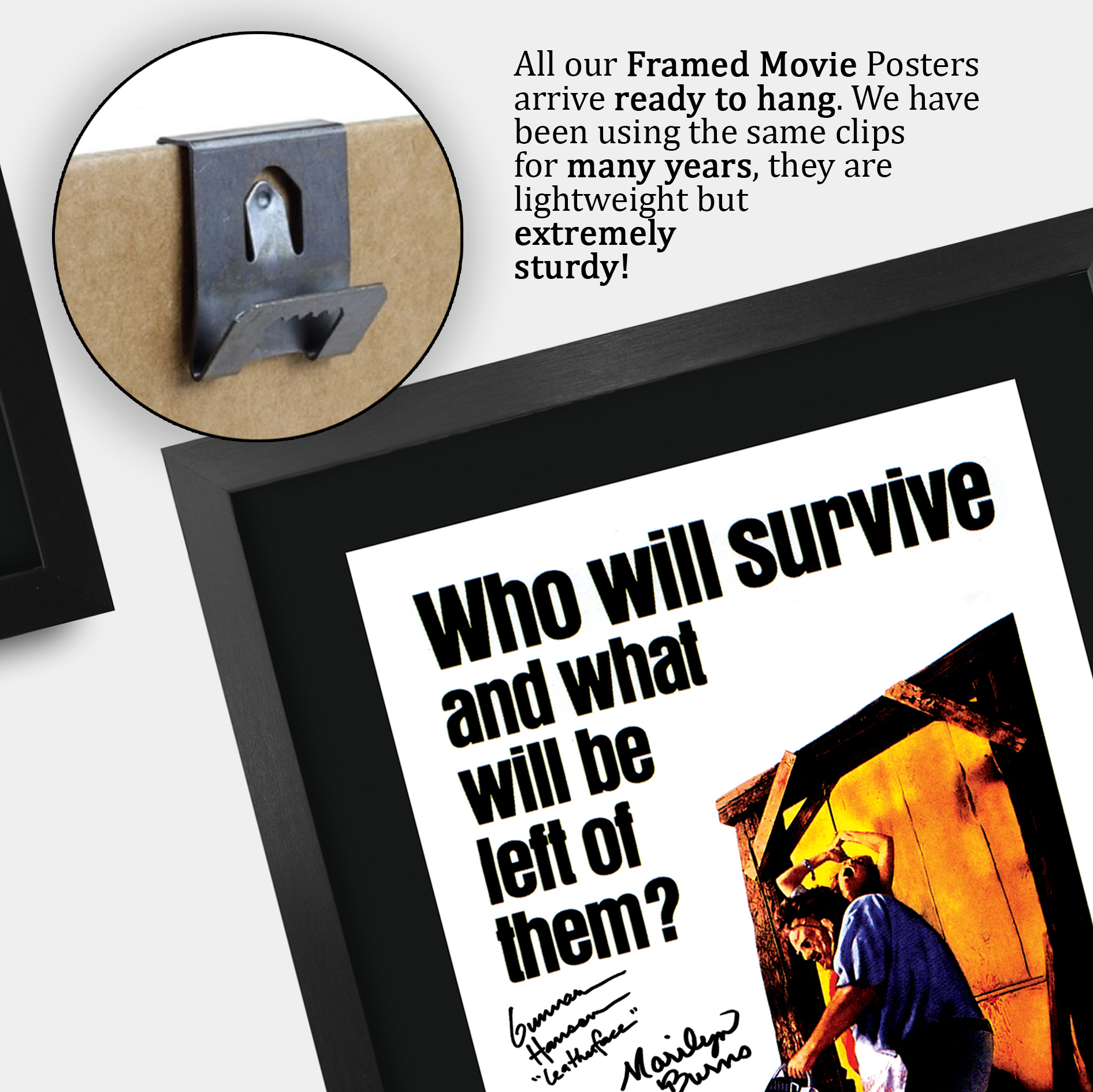 Horror Film Selection Collection Printed Poster Signed Picture for Movie Fans - Produktbild 4