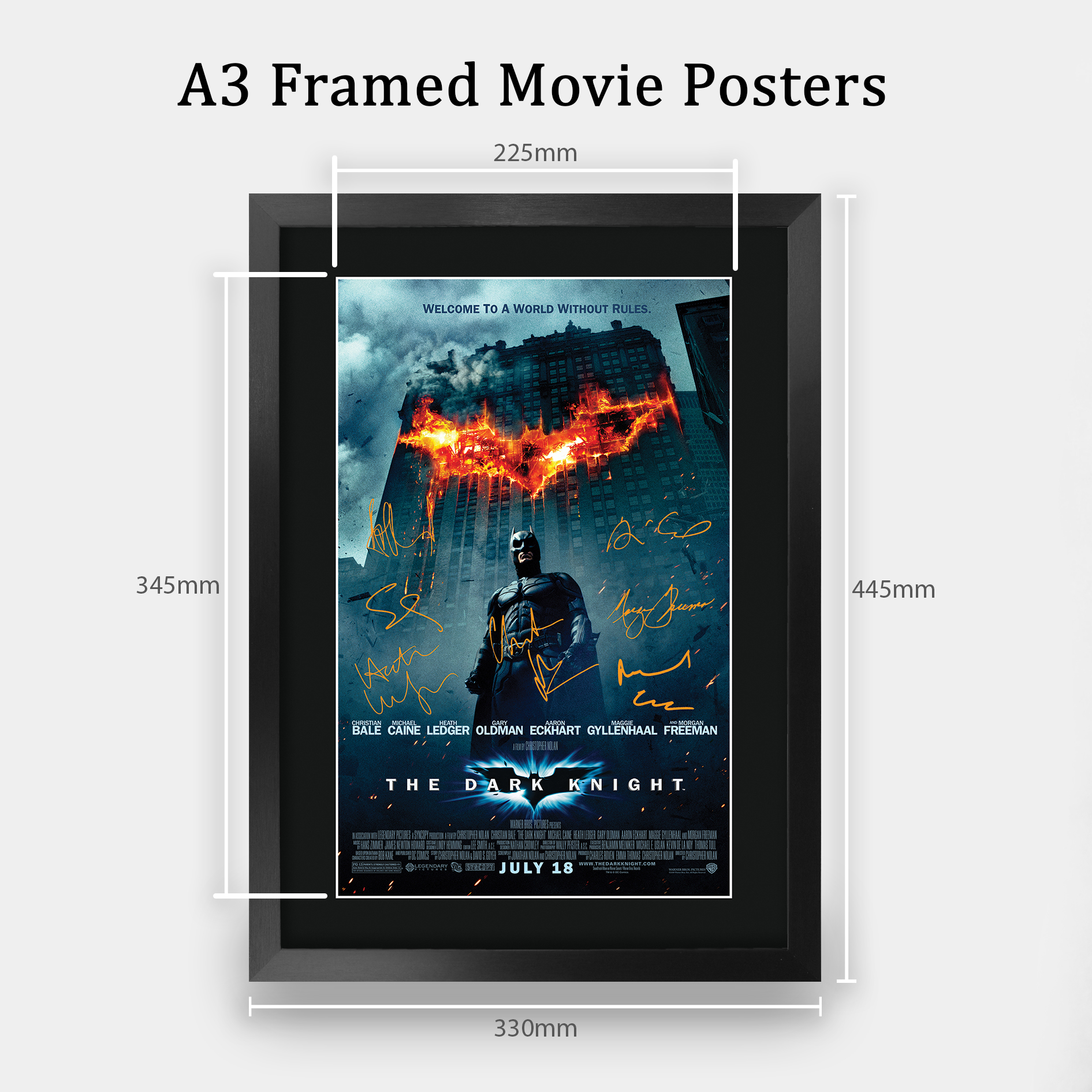 Batman Begins Excellent Gift Idea Printed Poster Framed Picture for Movie Fans - Picture 10 of 85