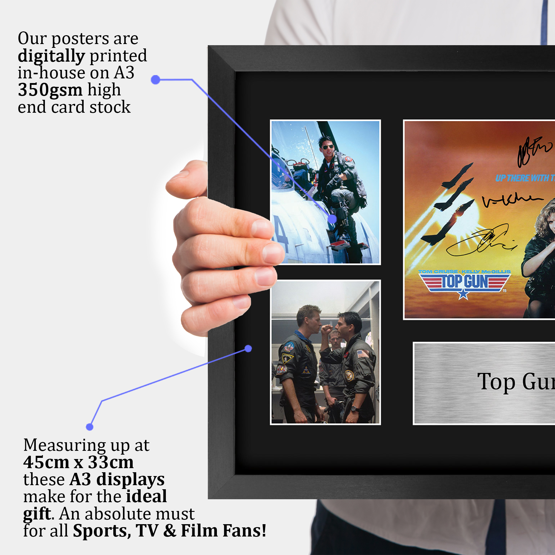 Top Gun Maverick Cool Gift Idea Framed Autograph Picture Print to Movie Fans - Picture 20 of 59