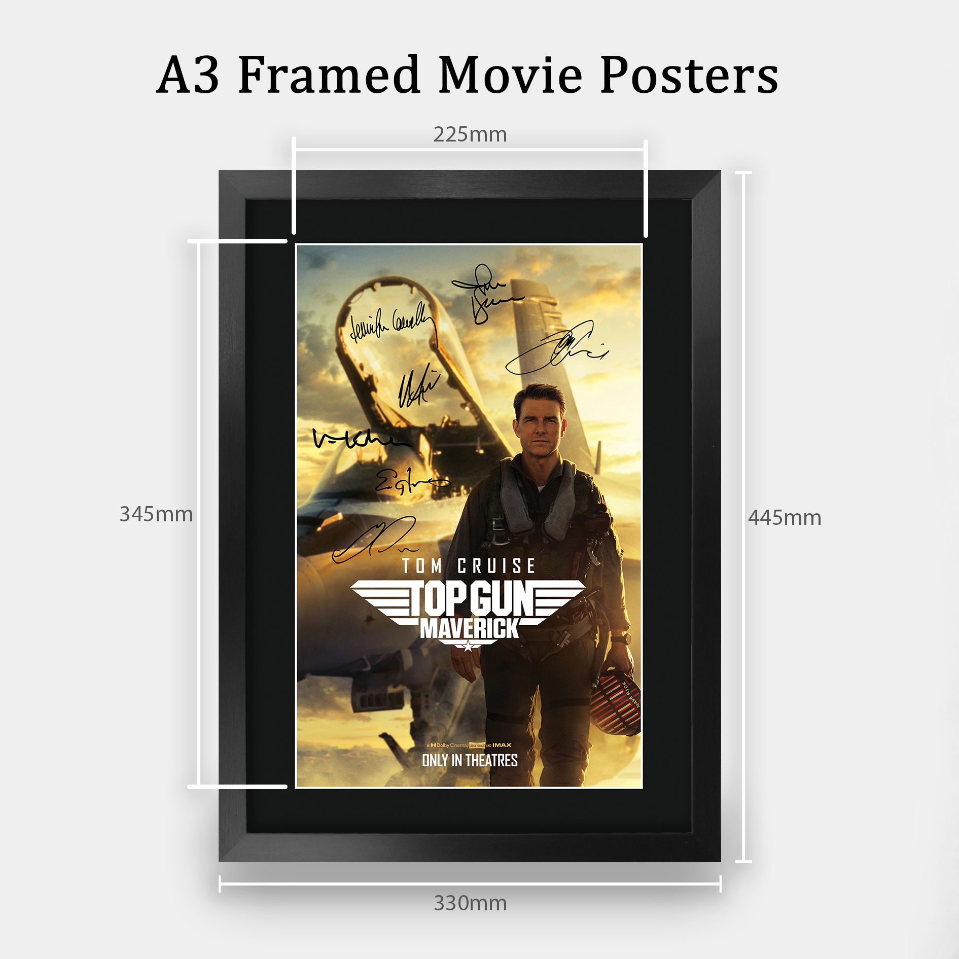 Top Gun Maverick Cool Gift Idea Framed Autograph Picture Print to Movie Fans - Picture 33 of 59