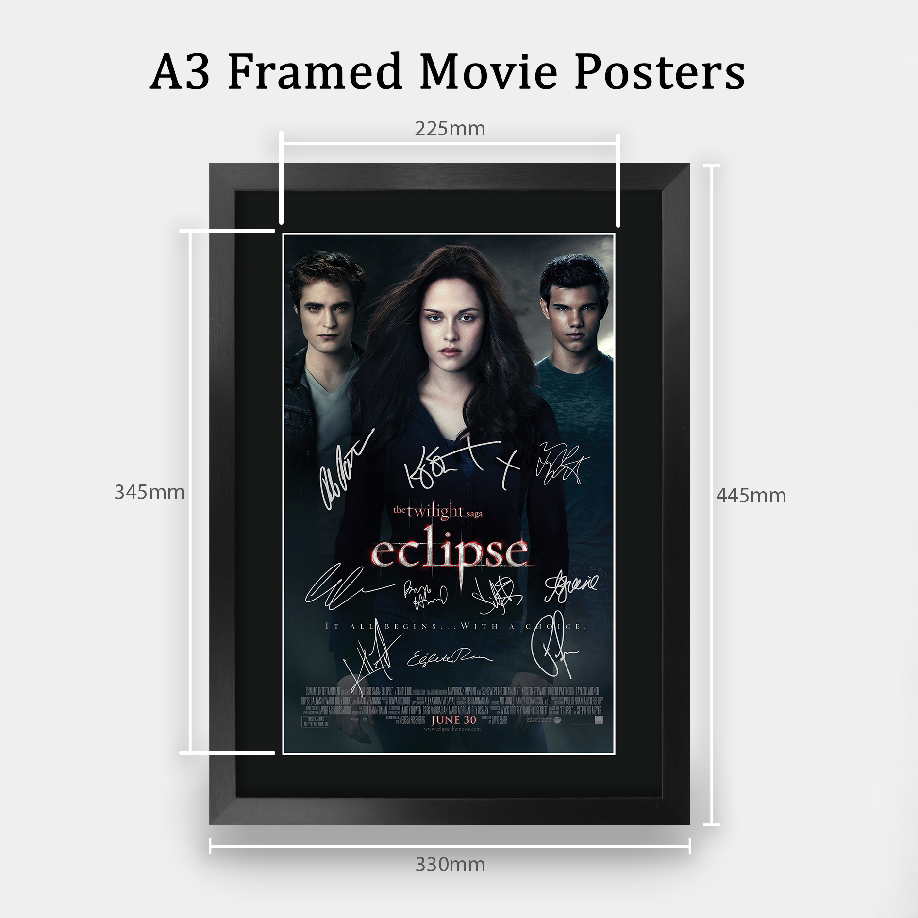 Twilight Ideal Gift Printed Framed Autograph Picture to Movie Memorabilia Fans - Imagen 45 de 85