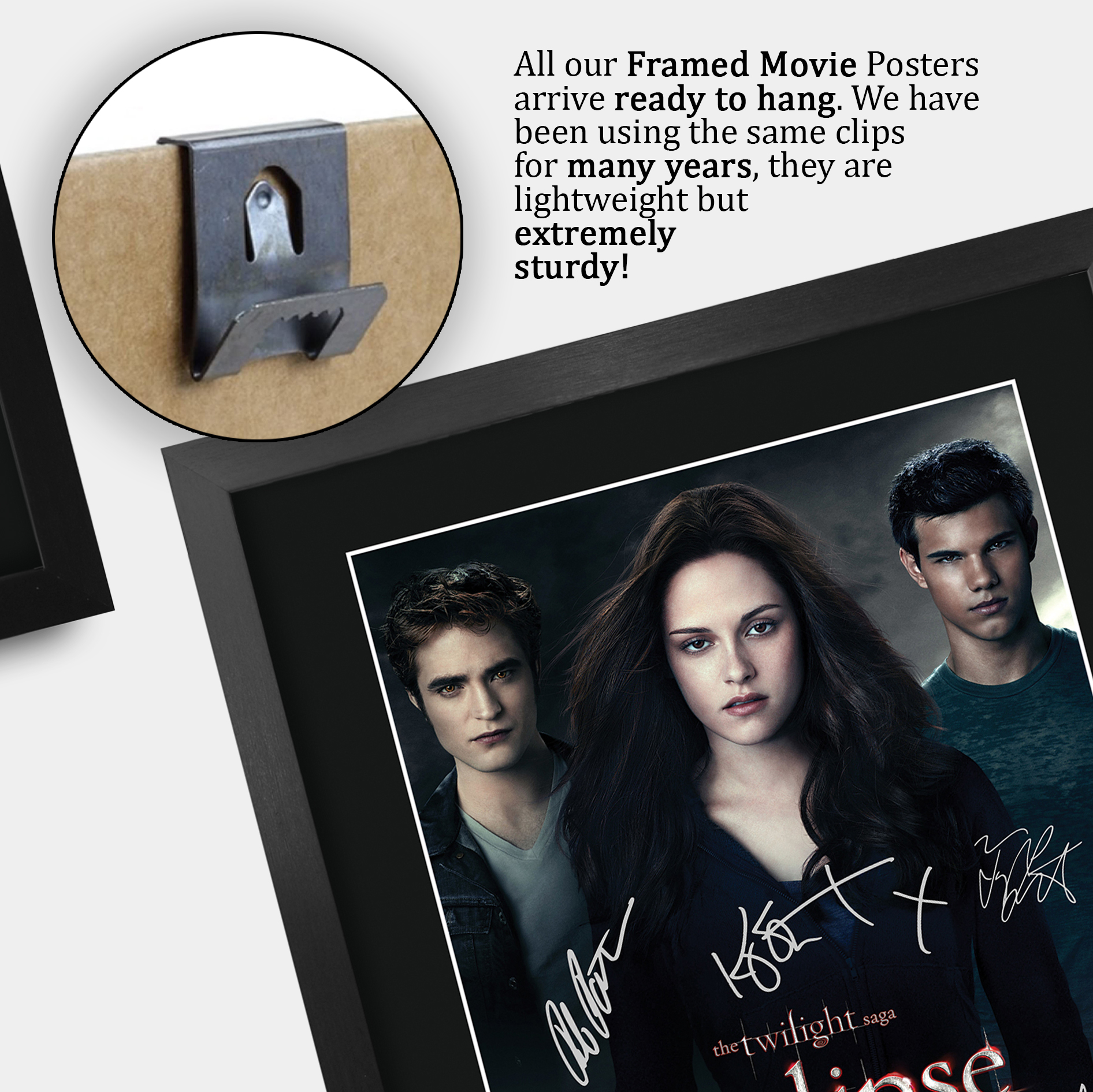 Twilight Ideal Gift Printed Framed Autograph Picture to Movie Memorabilia Fans - Imagen 48 de 85