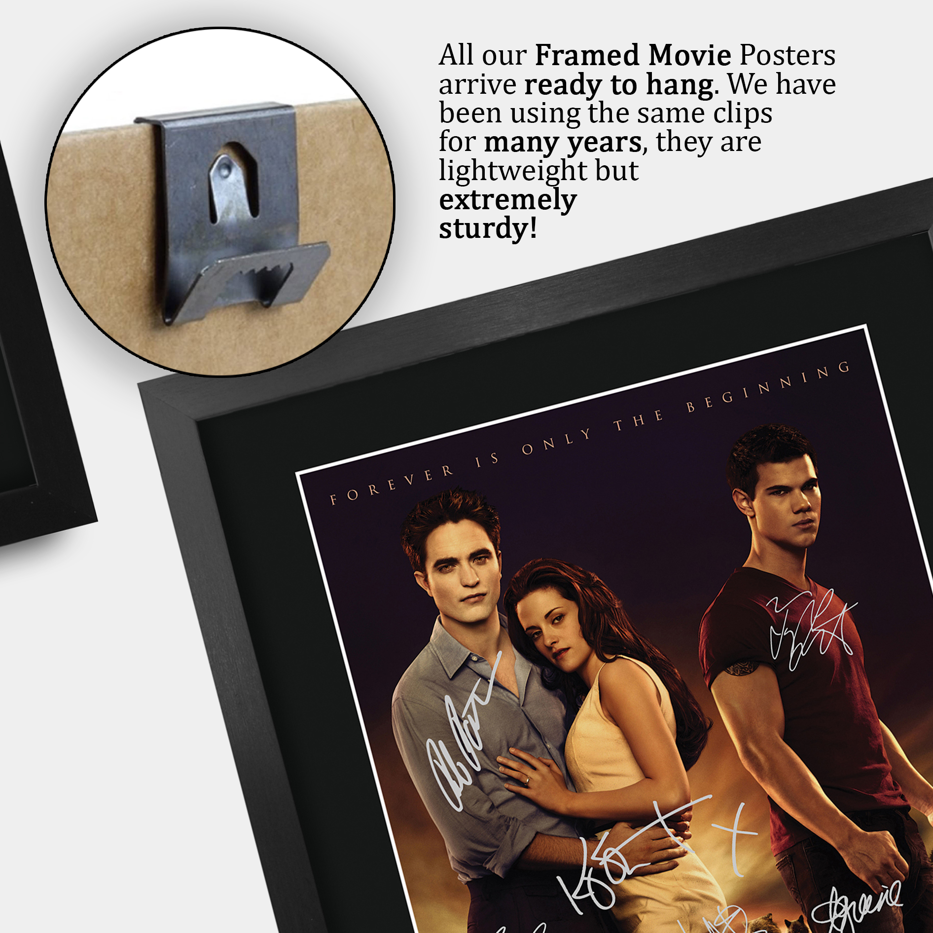 Twilight Ideal Gift Printed Framed Autograph Picture to Movie Memorabilia Fans - Imagen 41 de 85