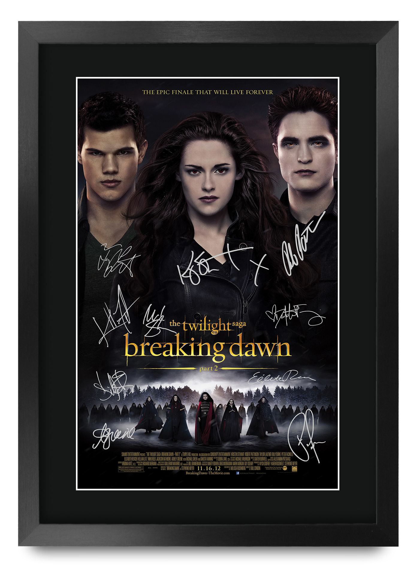 Twilight Ideal Gift Printed Framed Autograph Picture to Movie Memorabilia Fans - Imagen 30 de 85