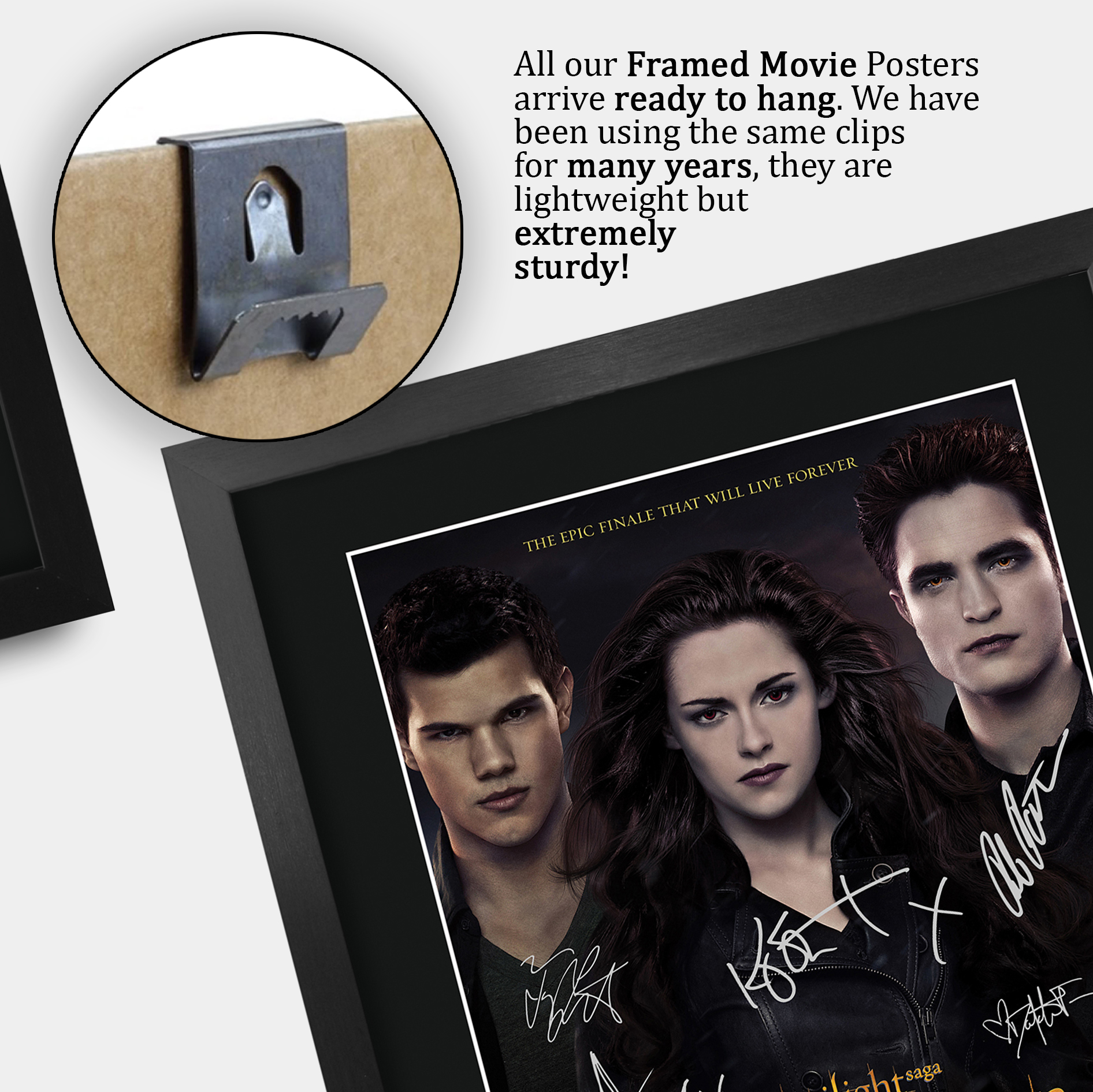 Twilight Ideal Gift Printed Framed Autograph Picture to Movie Memorabilia Fans - Imagen 34 de 85