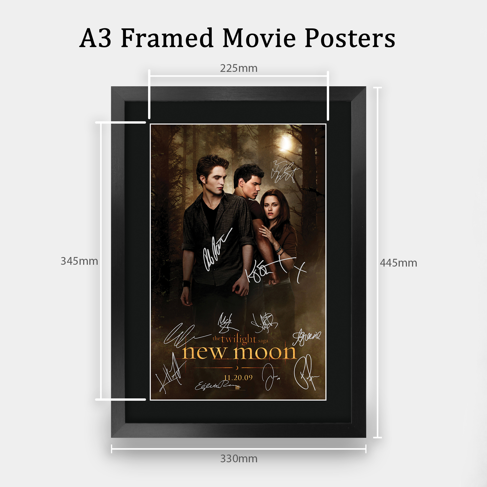 Twilight Ideal Gift Printed Framed Autograph Picture to Movie Memorabilia Fans - Imagen 17 de 85