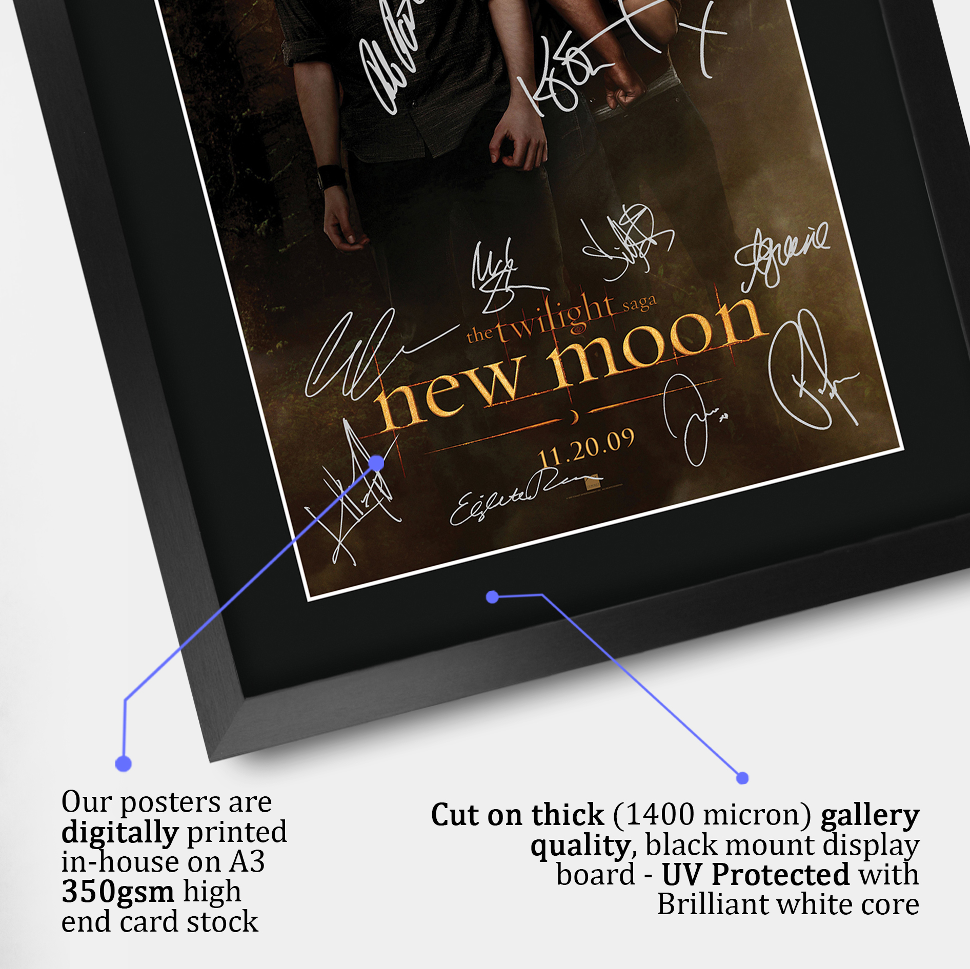 Twilight Ideal Gift Printed Framed Autograph Picture to Movie Memorabilia Fans - Imagen 19 de 85