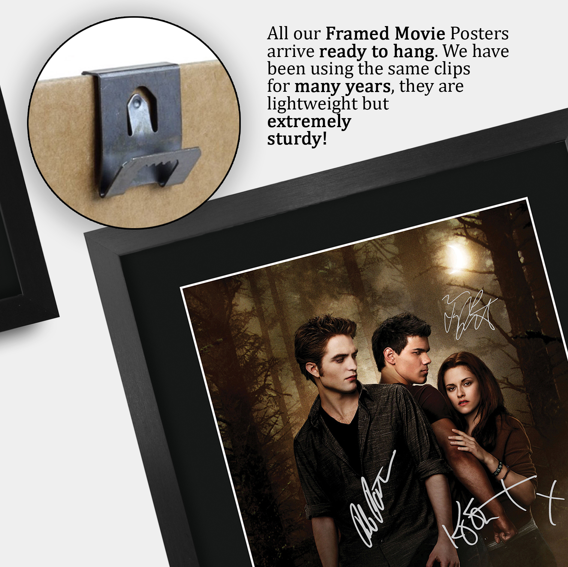 Twilight Ideal Gift Printed Framed Autograph Picture to Movie Memorabilia Fans - Imagen 20 de 85