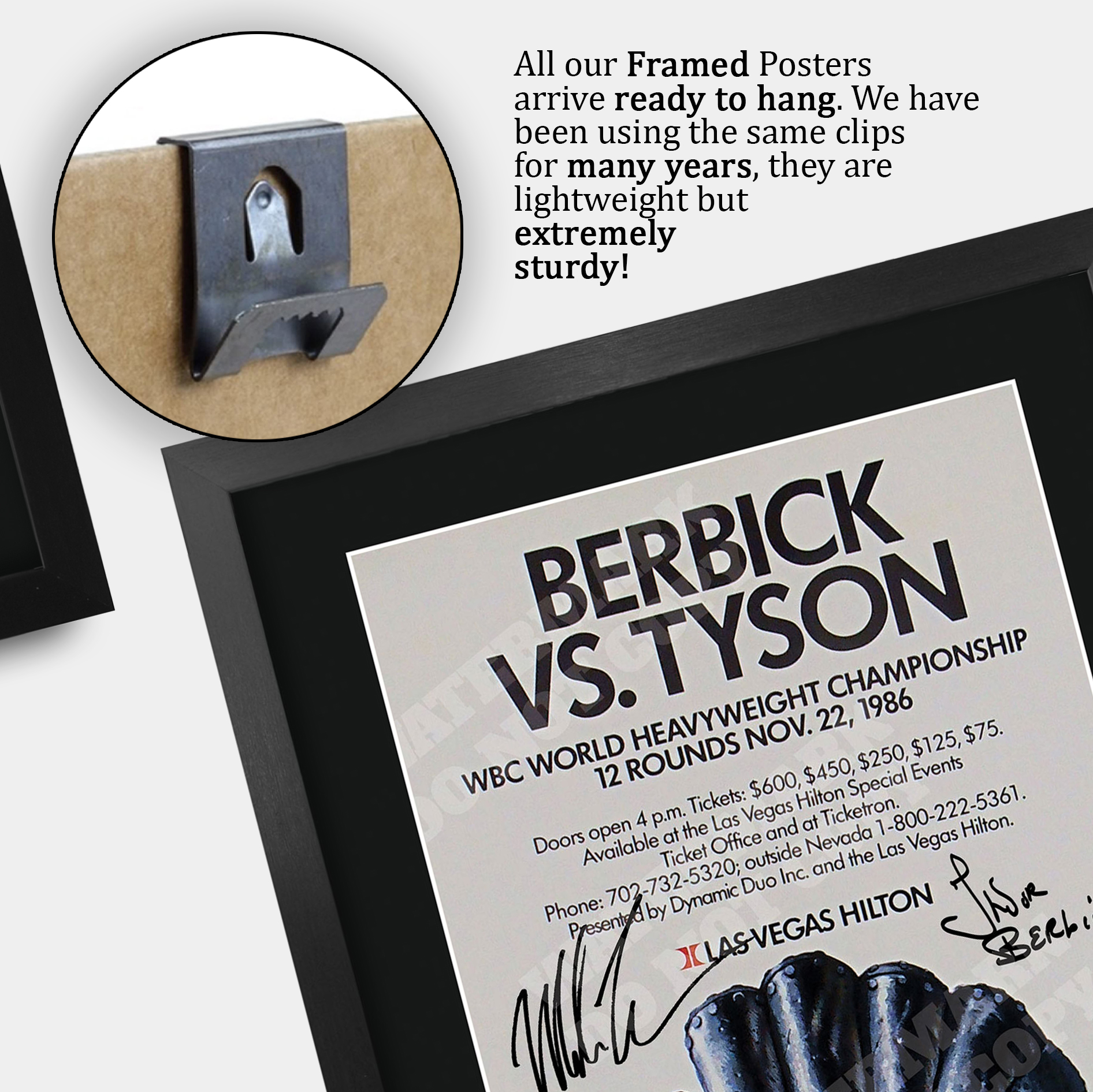 Mike Tyson Signed A3 Framed Fight Poster Boxing Career Autograph Print Poster - Picture 69 of 75