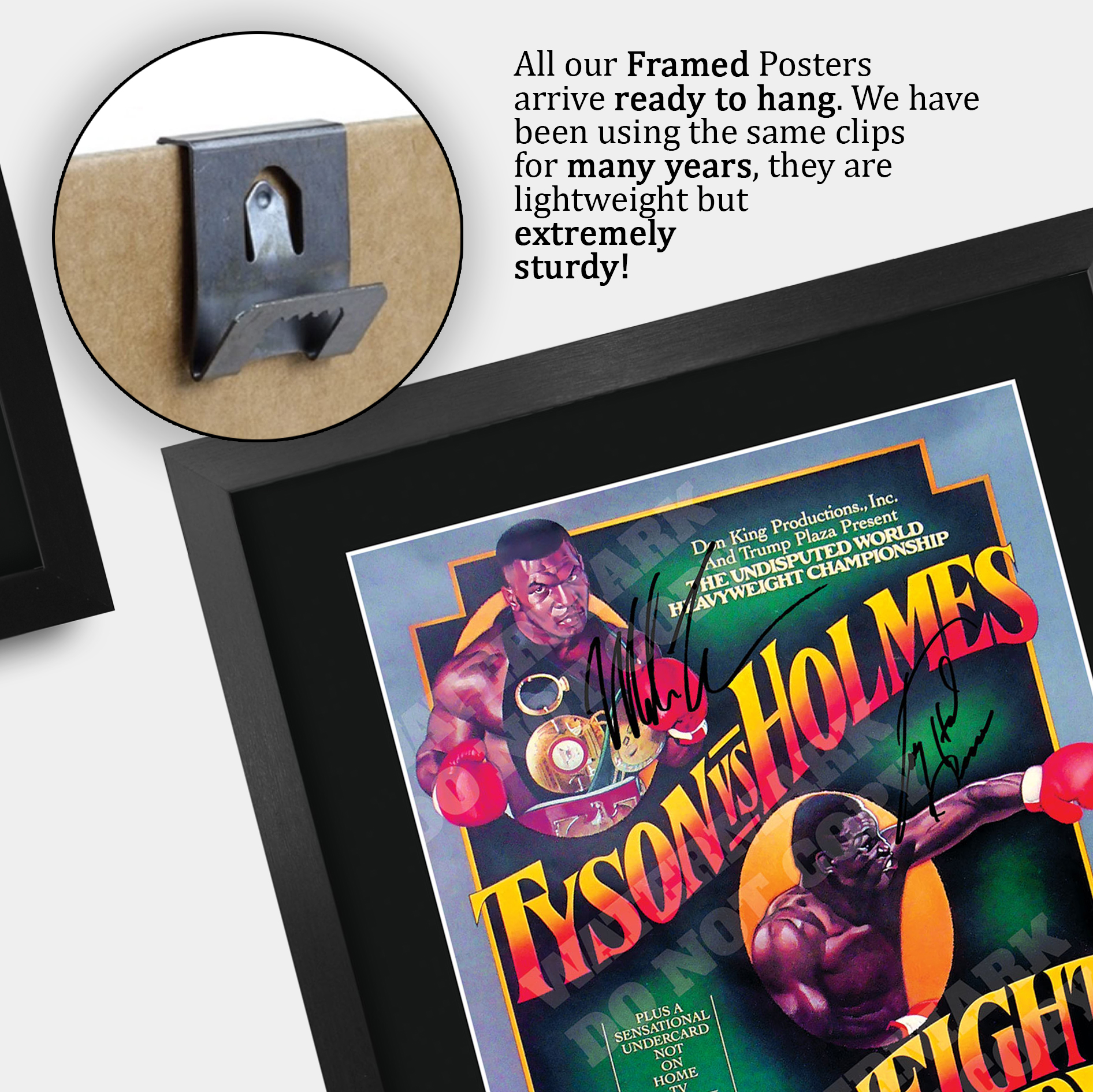 Mike Tyson Signed A3 Framed Fight Poster Boxing Career Autograph Print Poster - Picture 62 of 75