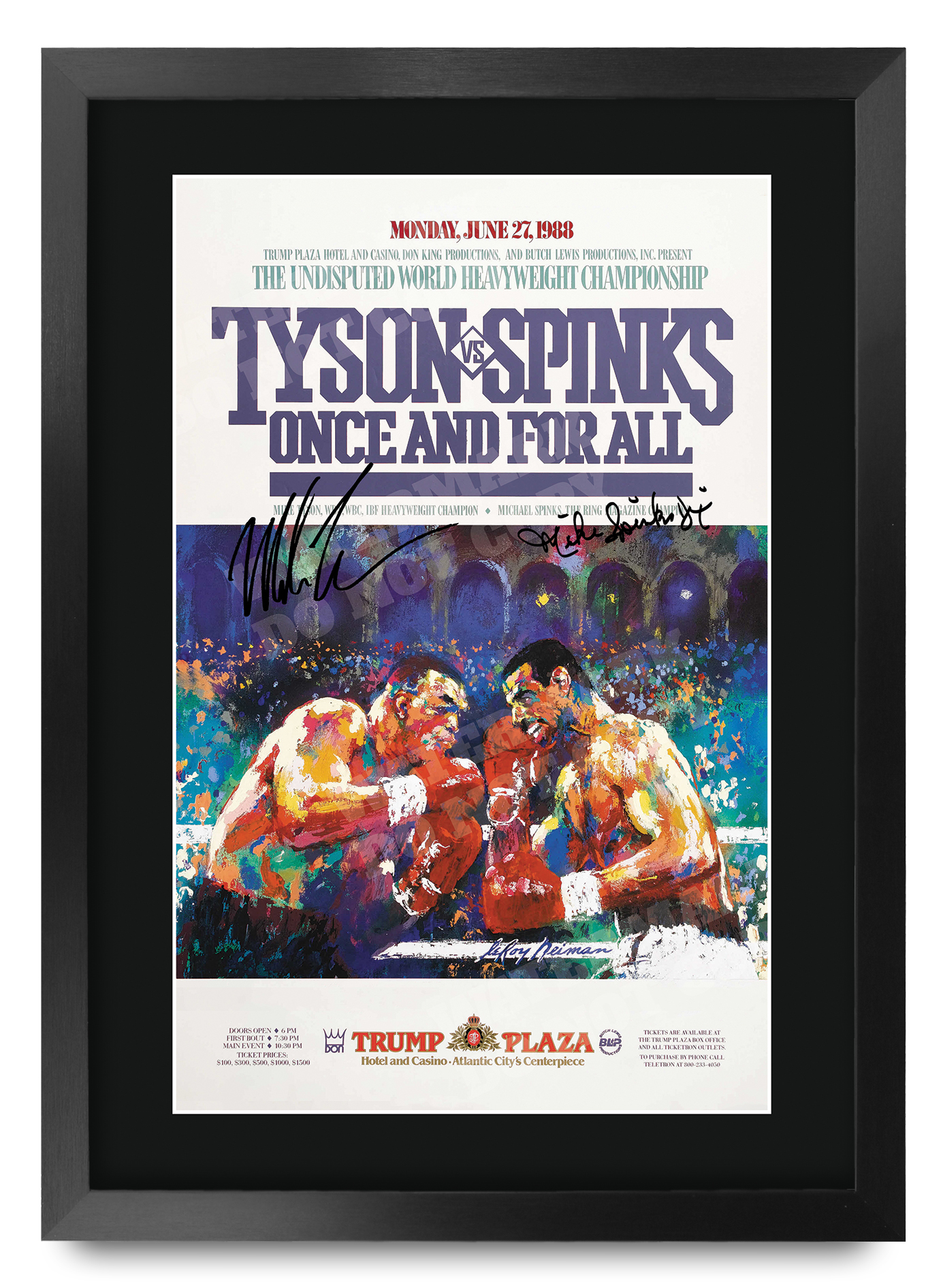 Mike Tyson Signed A3 Framed Fight Poster Boxing Career Autograph Print Poster - Picture 51 of 75