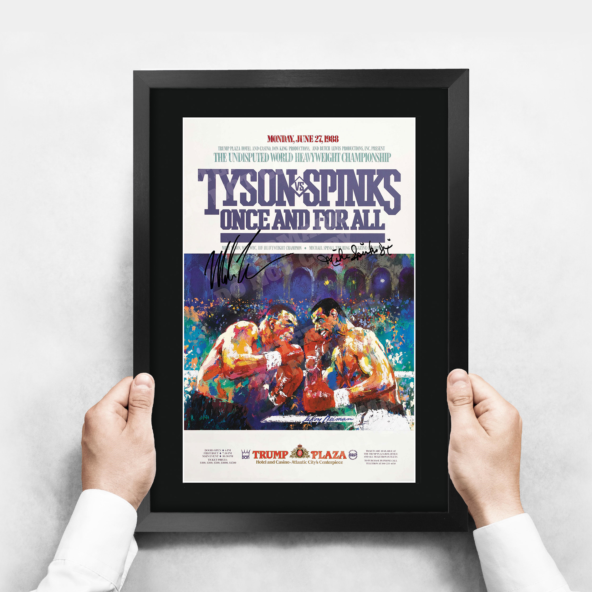 Mike Tyson Signed A3 Framed Fight Poster Boxing Career Autograph Print Poster - Picture 53 of 75