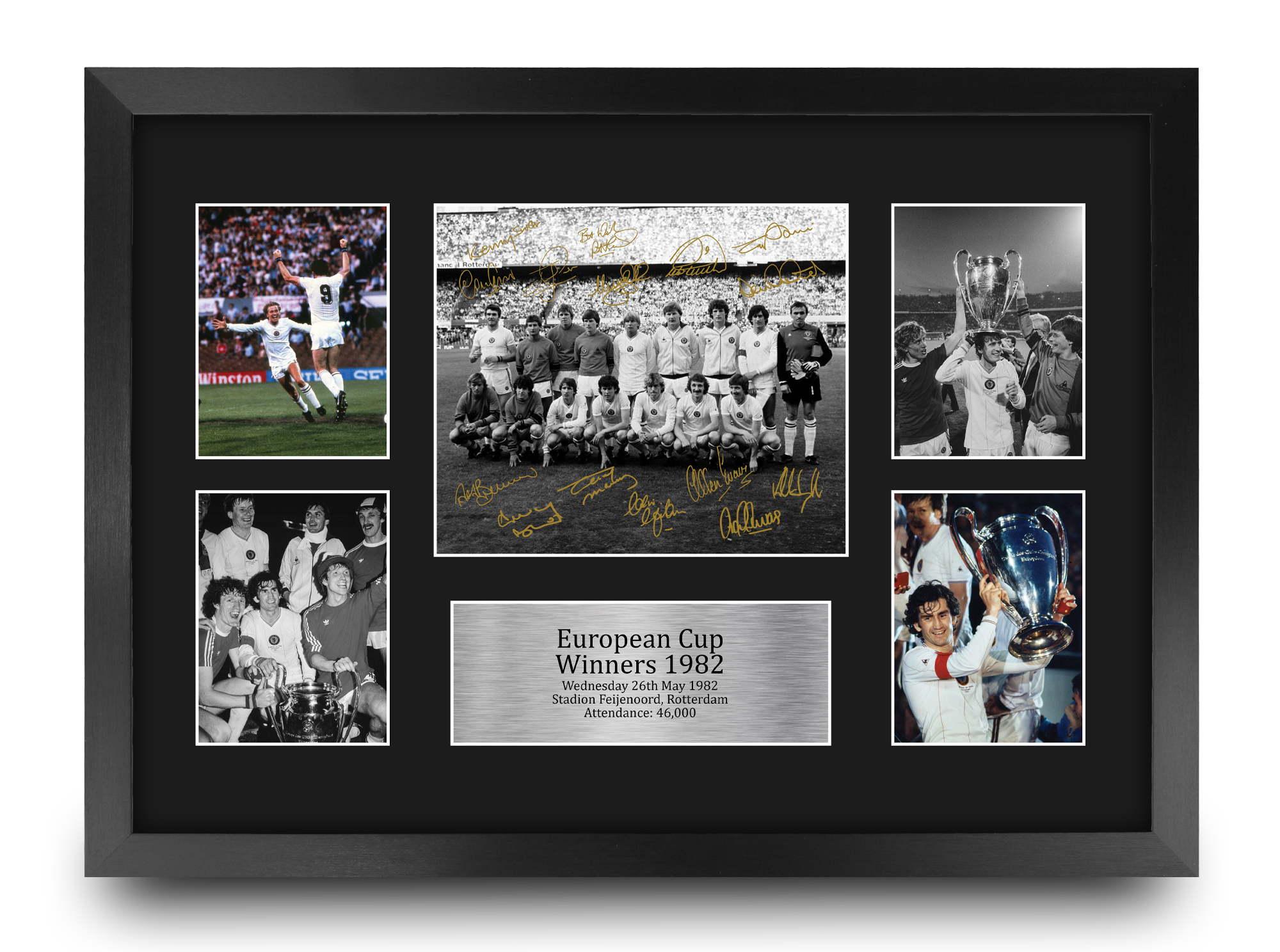 Aston Villa 1982 Europapokalsieger gedrucktes Autogrammfoto ein Fußballfan - Bild 11 von 33