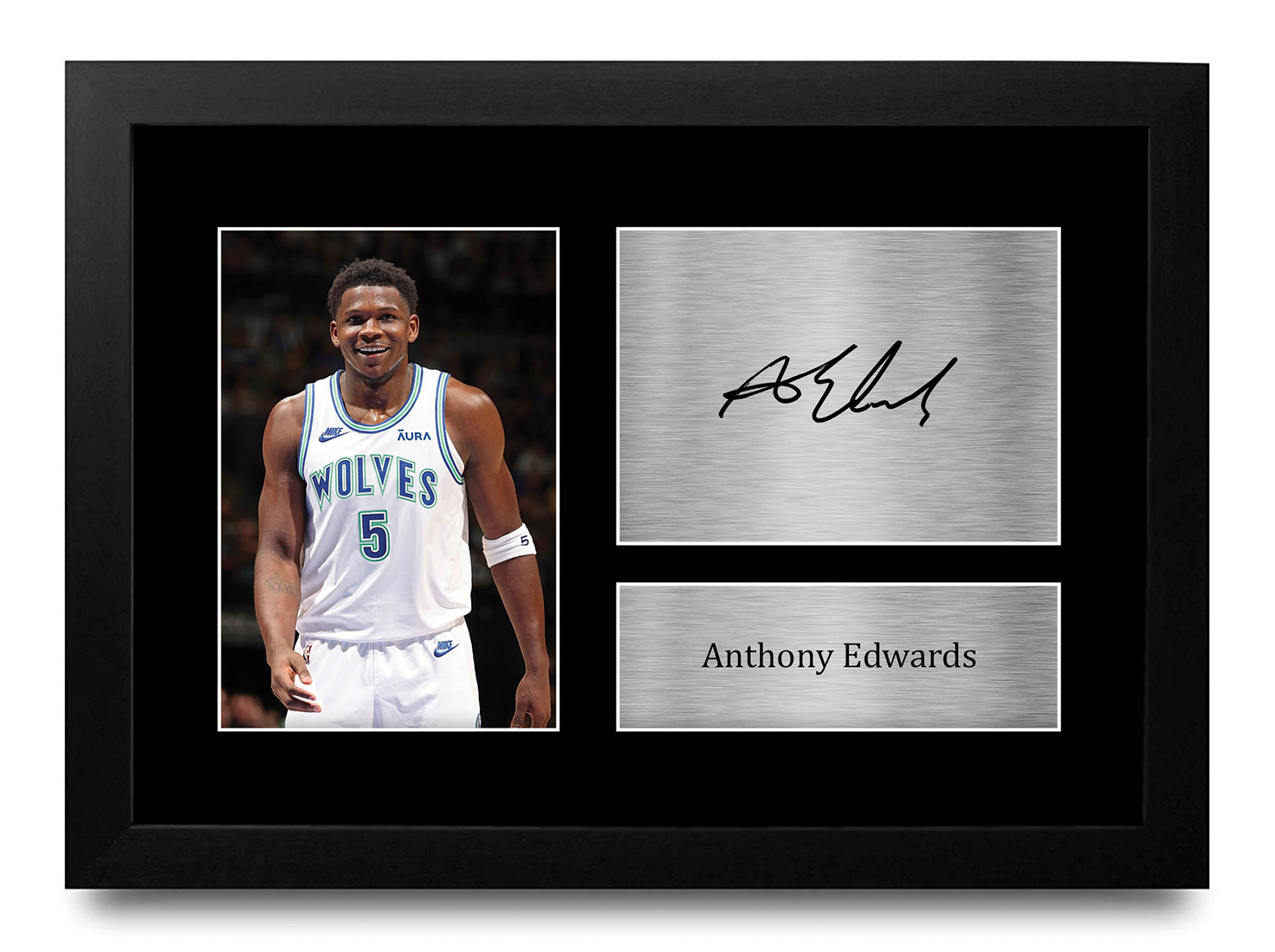 Anthony Edwards Minnesota Timberwolves Gift Autograph Photo for