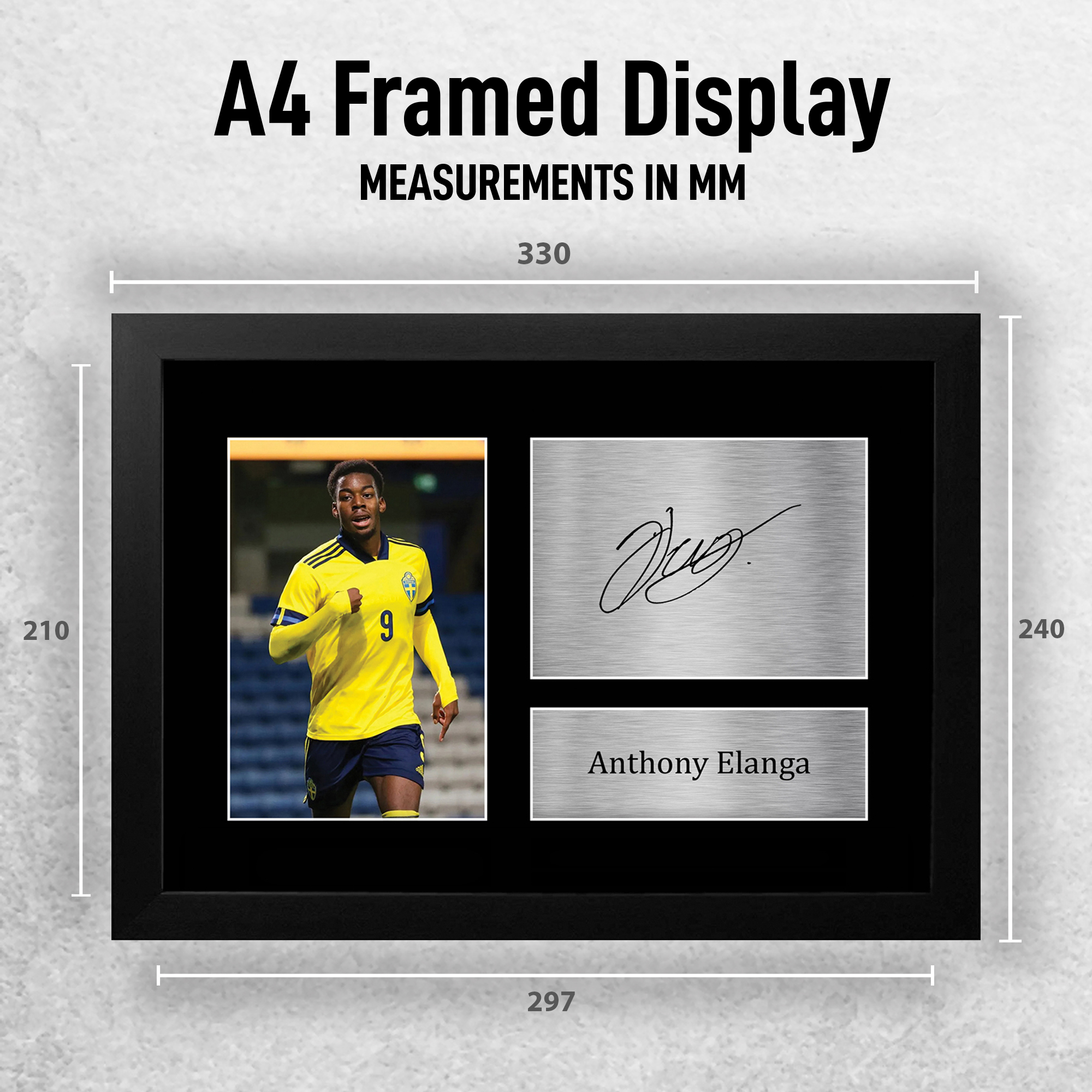 Foto Autografata Anthony Elanga - Manchester United - Stampata E Incorniciata A4, Regalo Per Fan - 5