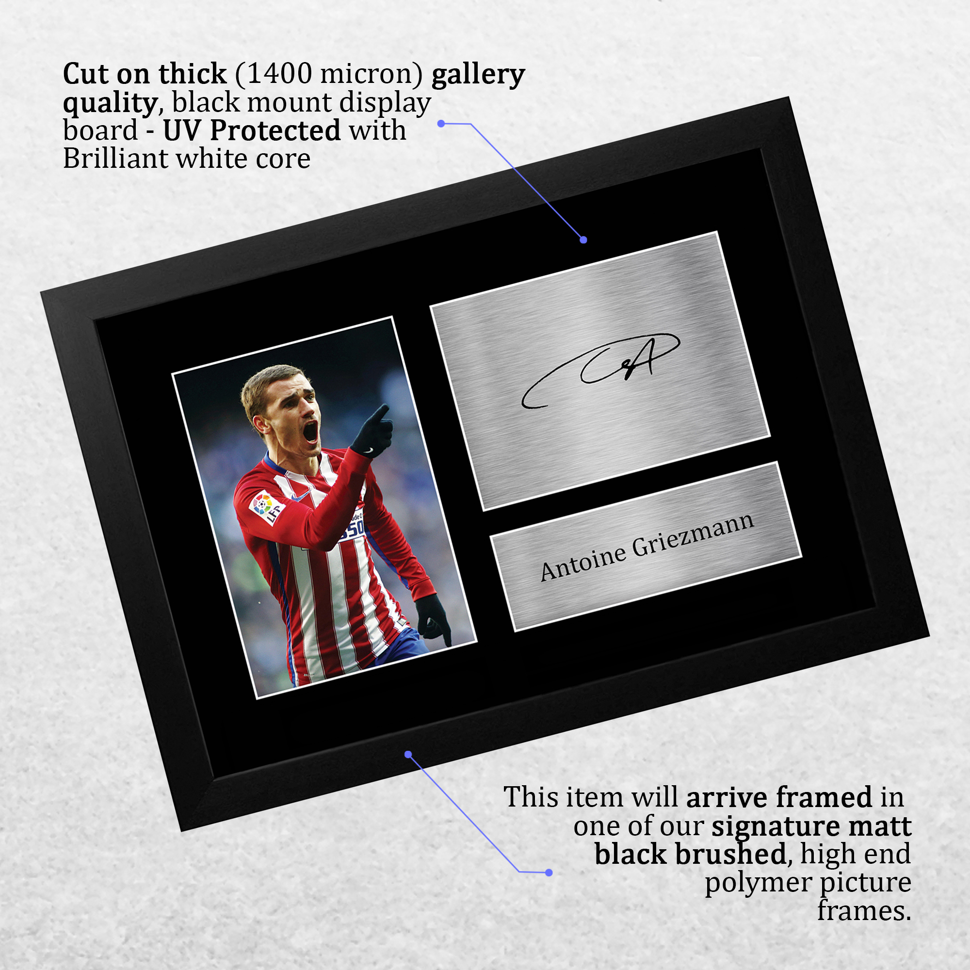 Antoine Griezmann Atletico Madrid Printed Autographed Picture for