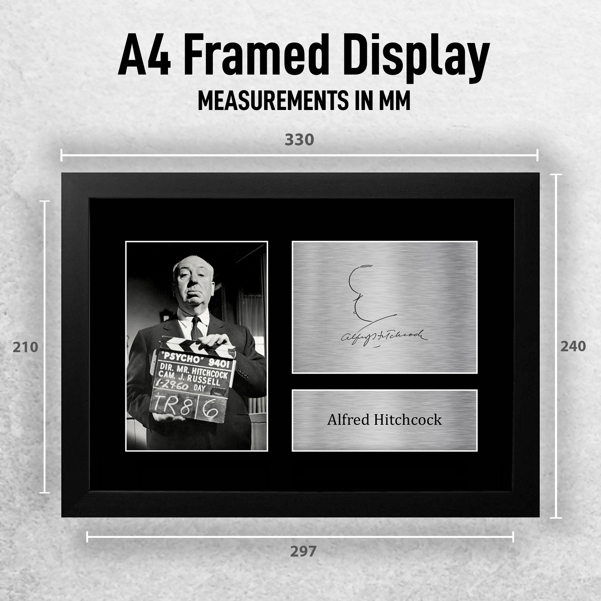 Alfred Hitchcock Psycho Gift Idea Framed Autograph Picture Print to Movie Fans - Picture 11 of 24