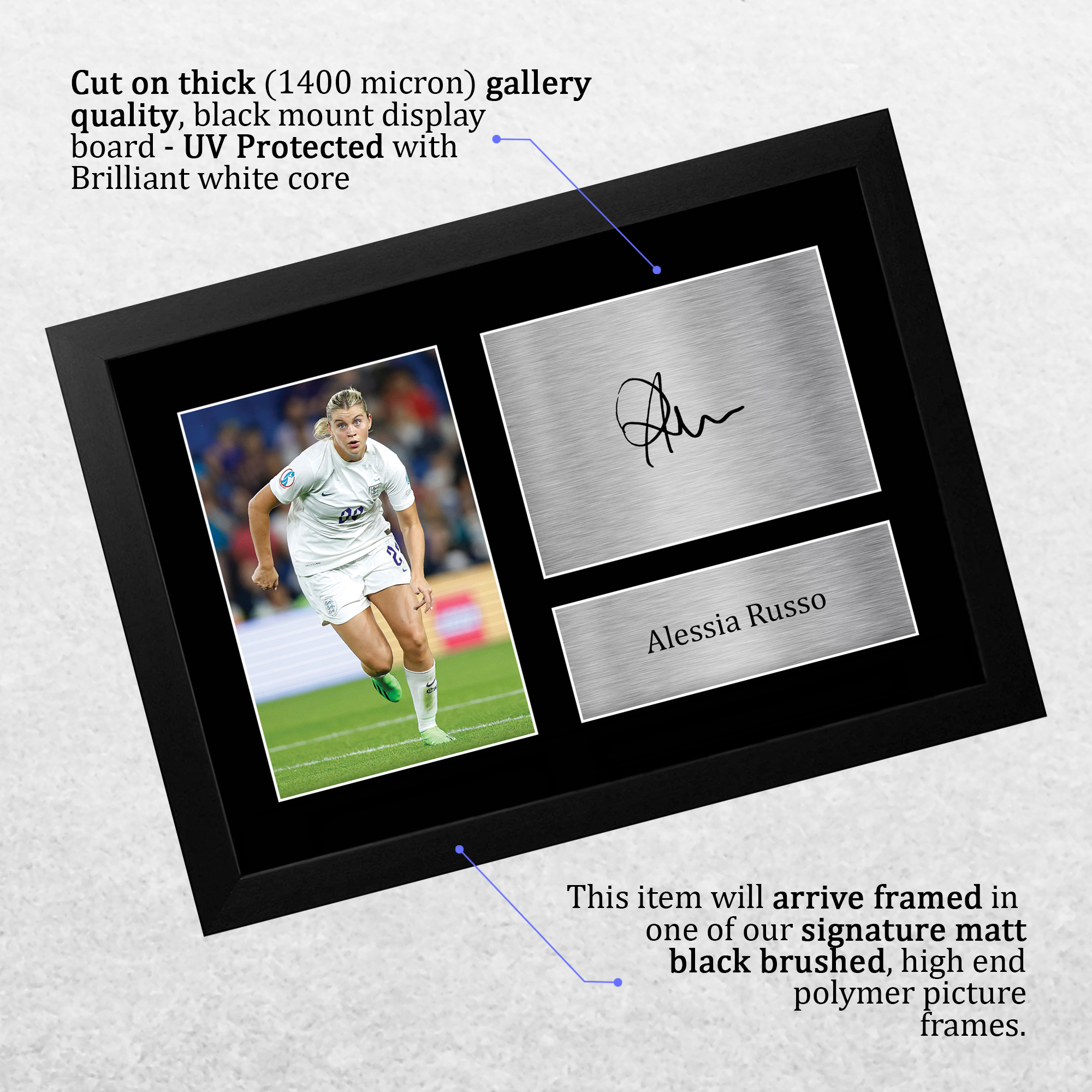 Alessia Russo - England Ladies Lionesses Foto Firmada De 6 X
