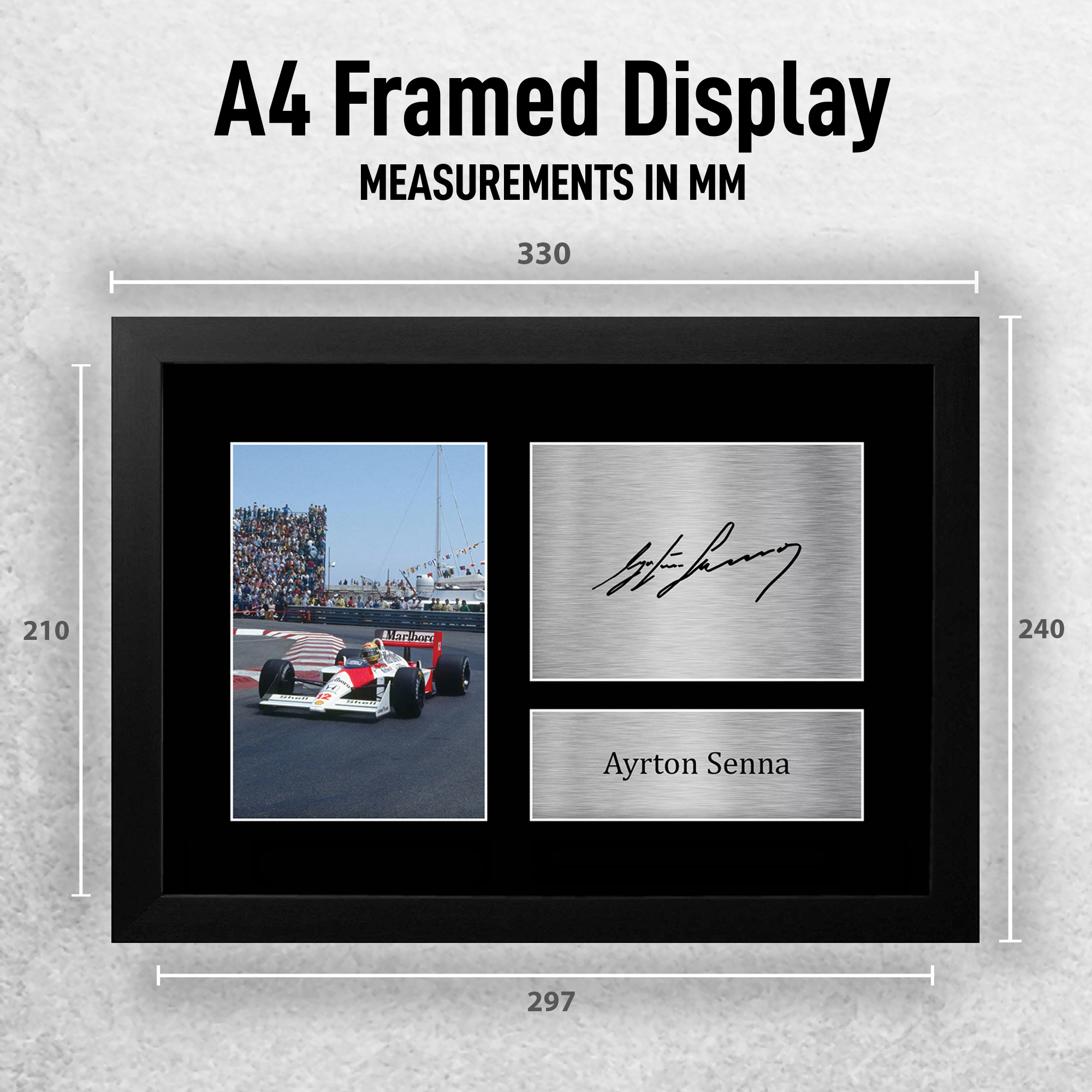Ayrton Senna Formula 1 Gift Idea Signed A4 Photo Prints for Fans of F1 Formula 1 - Picture 3 of 17