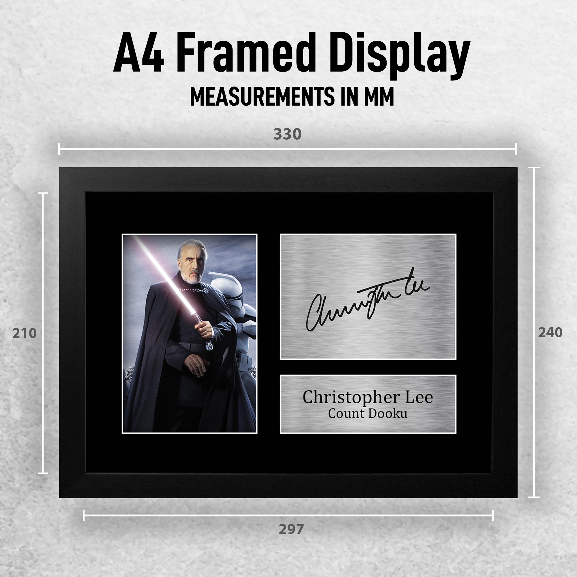 Christopher Lee Signed Pre Printed Autograph A4 Photo Gift For a Star Wars Fan - Picture 11 of 17