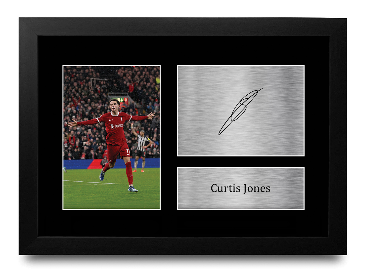 Curtis Jones Liverpool Framed Printed Autograph Picture for Football Fans - Picture 2 of 17