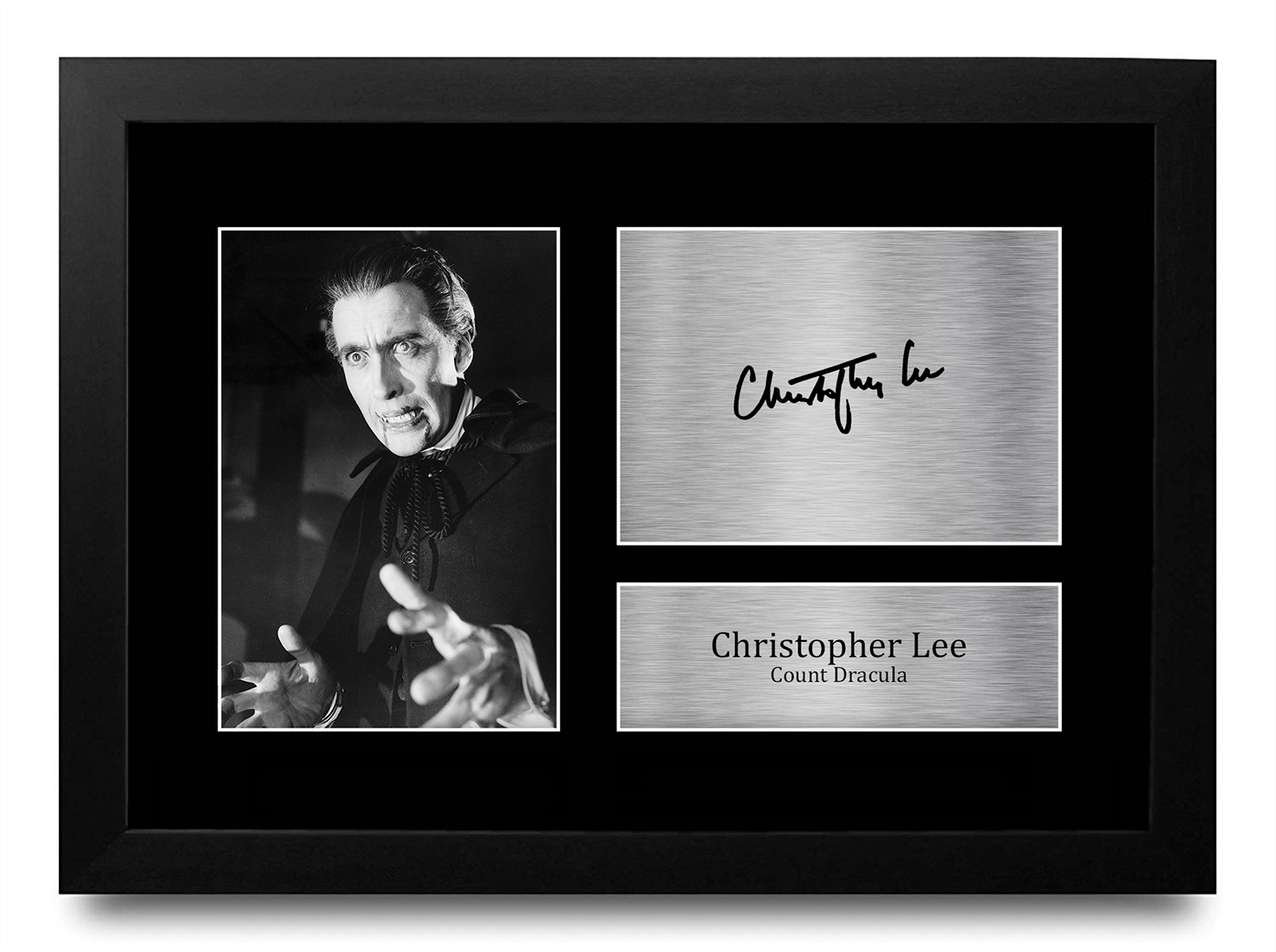 Christopher Lee Dracula Gift Idea Signed Autograph A4 Picture Print to Movie Fan - Picture 2 of 24