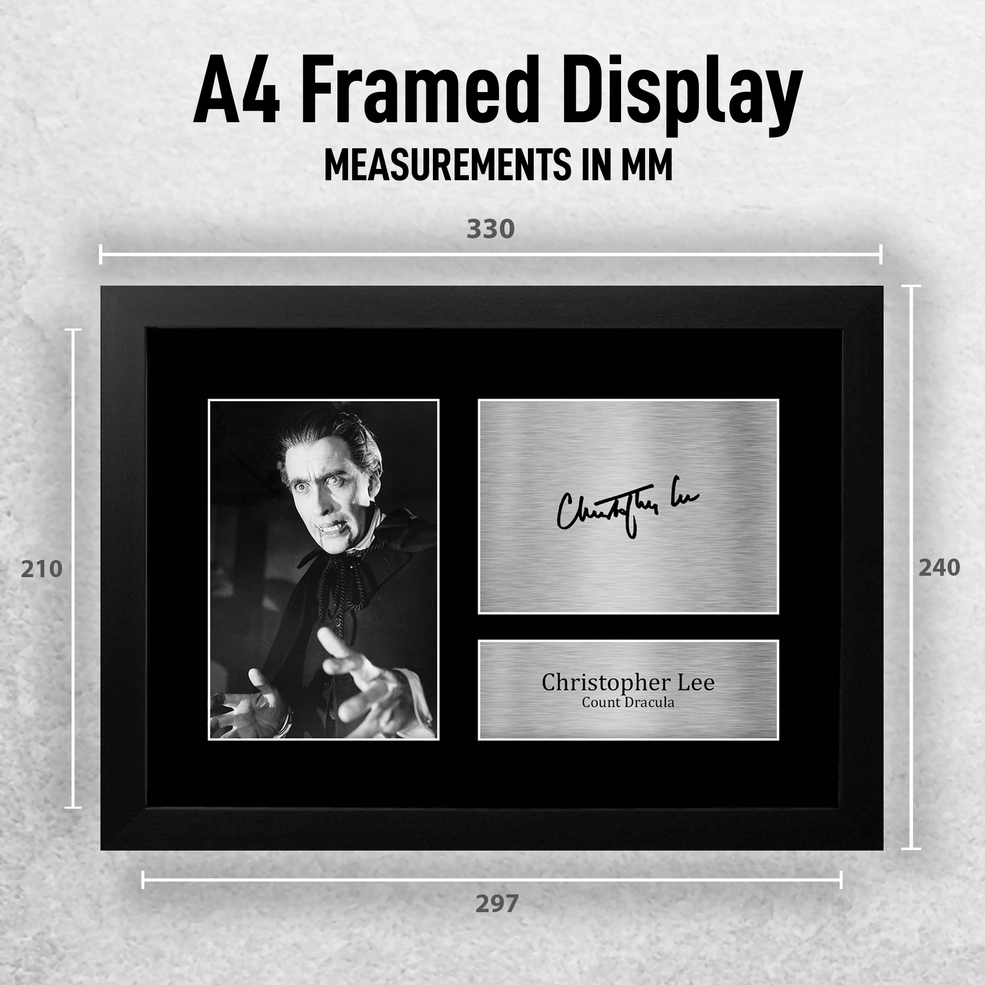 Christopher Lee Dracula Gift Idea Signed Autograph A4 Picture Print to Movie Fan - Picture 3 of 24