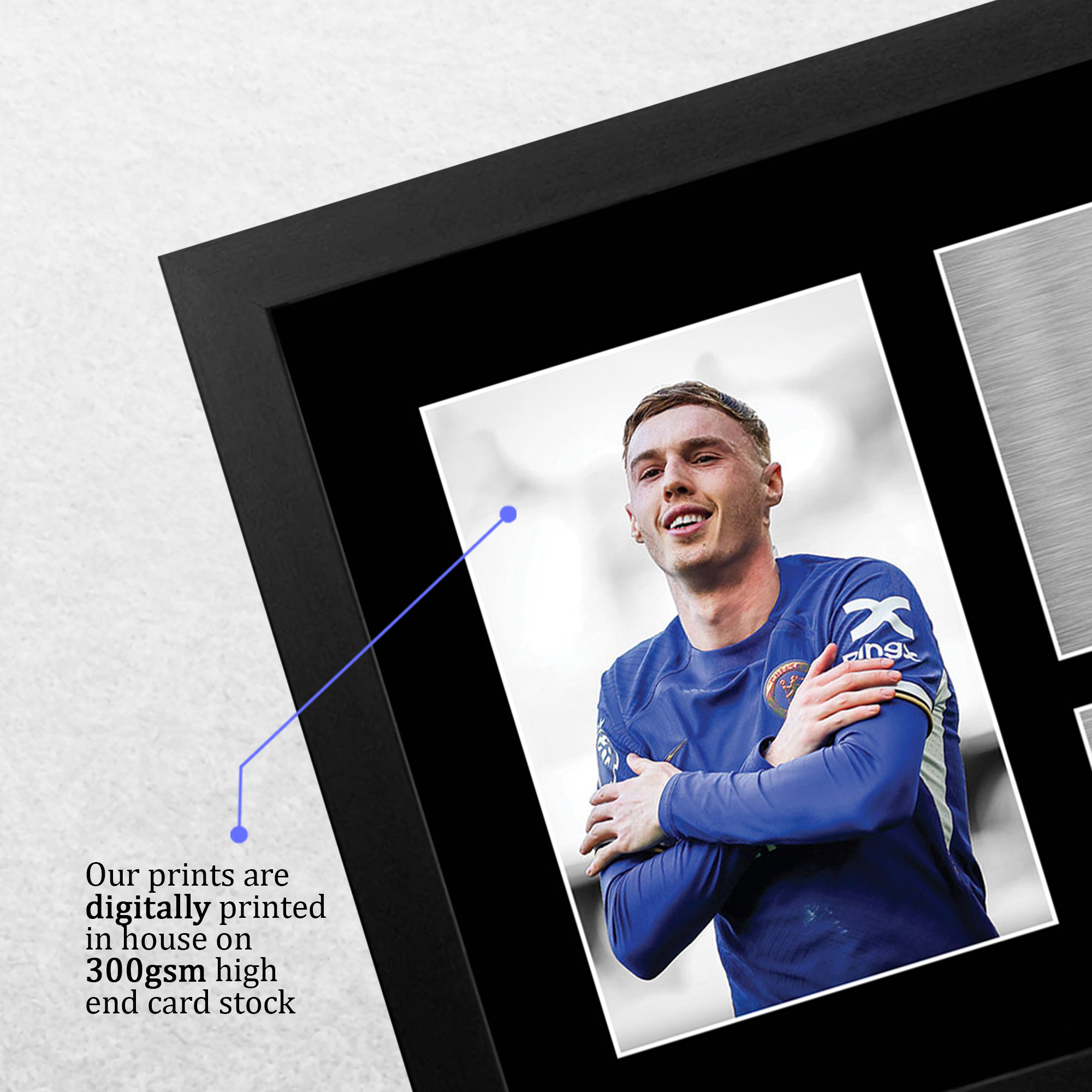 Imagen autógrafa impresa idea de regalo enmarcada Cole Palmer Chelsea para fanáticos del fútbol - Imagen 13 de 28