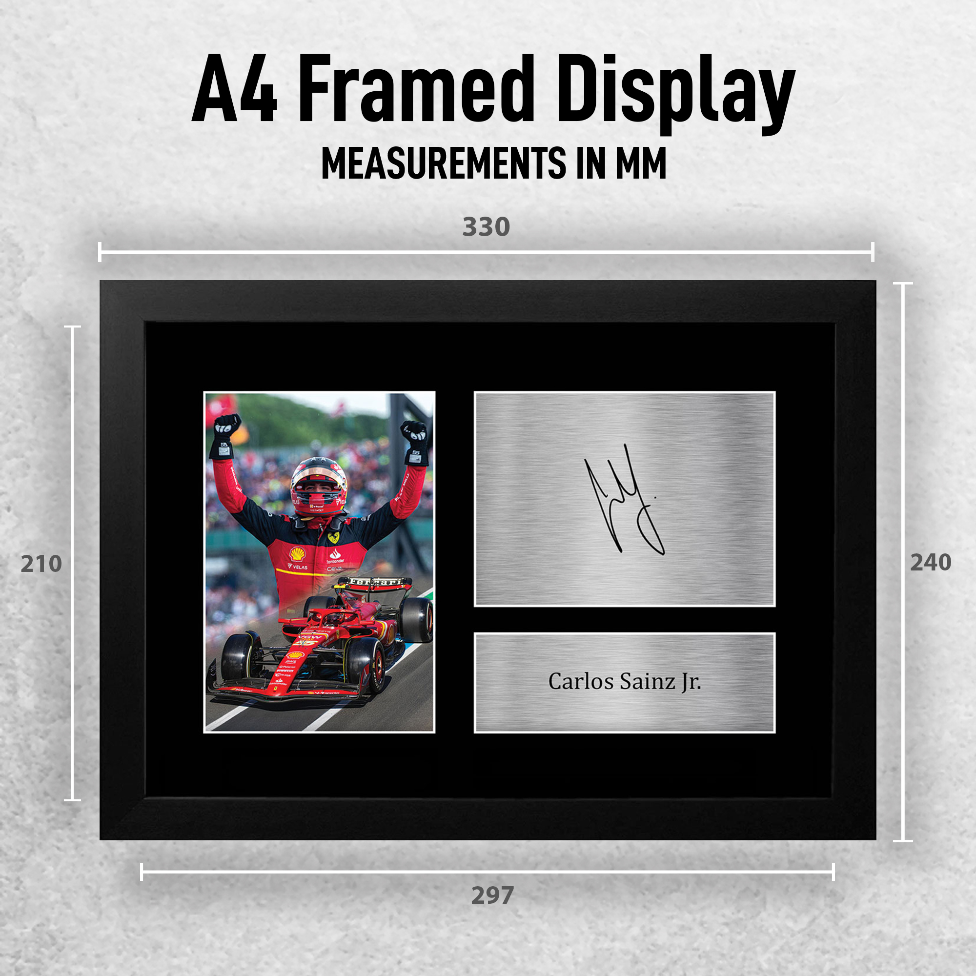 Carlos Sainz Jr Ferrari Gift Idea Framed Photo Prints for Fans of F1 Formula 1 - Picture 3 of 17