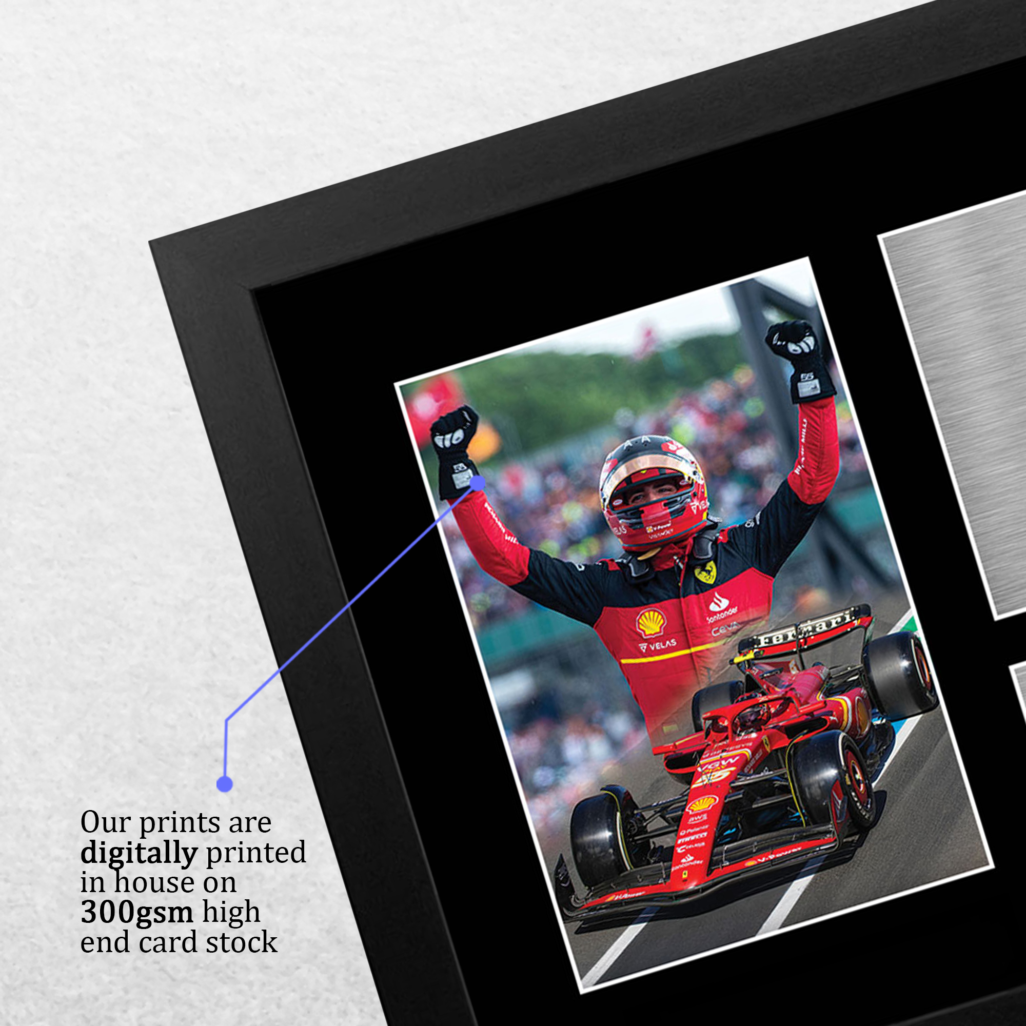 Carlos Sainz Jr Ferrari Gift Idea Framed Photo Prints for Fans of F1 Formula 1 - Picture 5 of 17