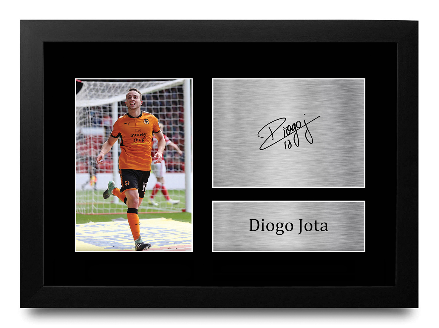 Autógrafo preimpreso firmado por Diogo Jota A4 exhibición de fotos regalo para un fanático de los lobos - Imagen 2 de 17