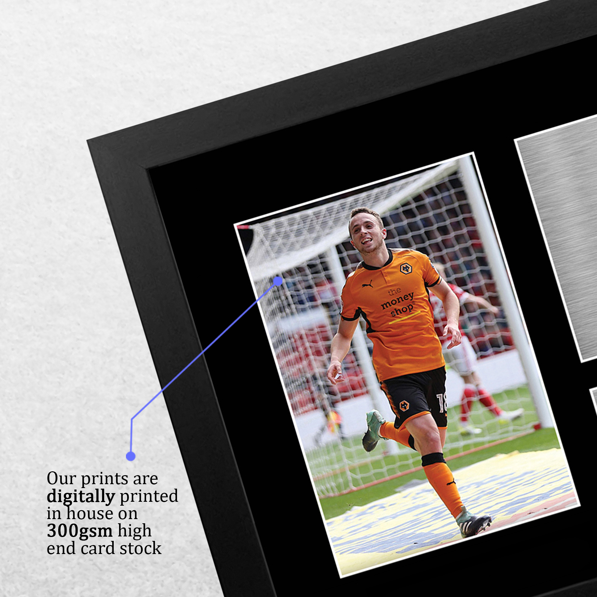 Autógrafo preimpreso firmado por Diogo Jota A4 exhibición de fotos regalo para un fanático de los lobos - Imagen 5 de 17