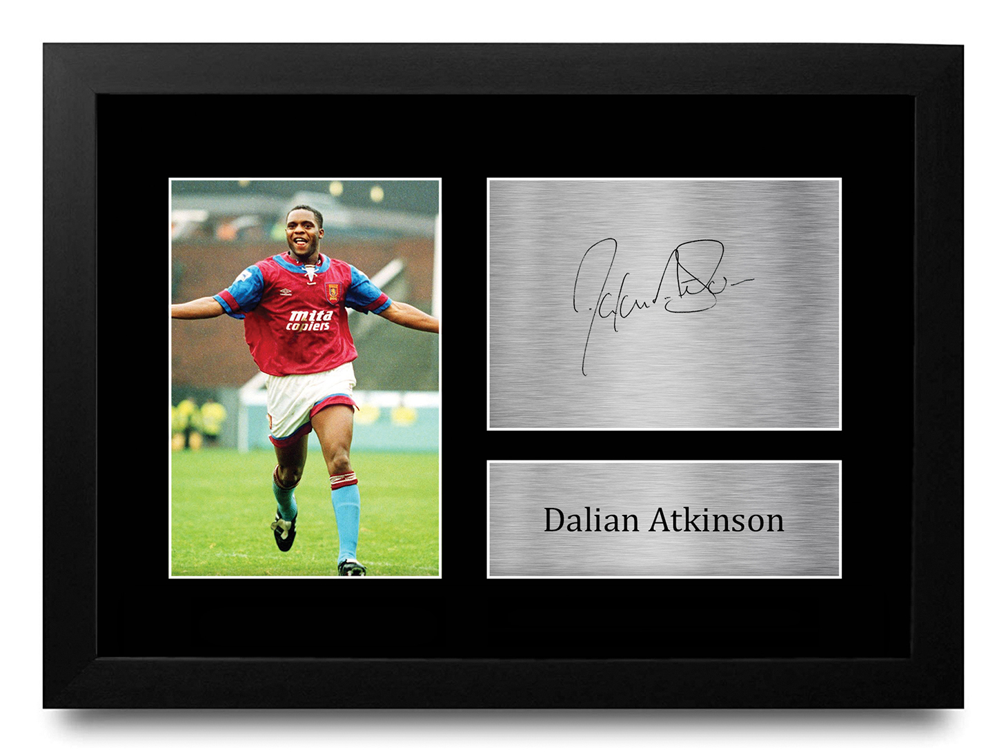 Dalian Atkinson Geschenke gedruckt Autogramm A4 Bild für Fußballfans - Bild 2 von 17