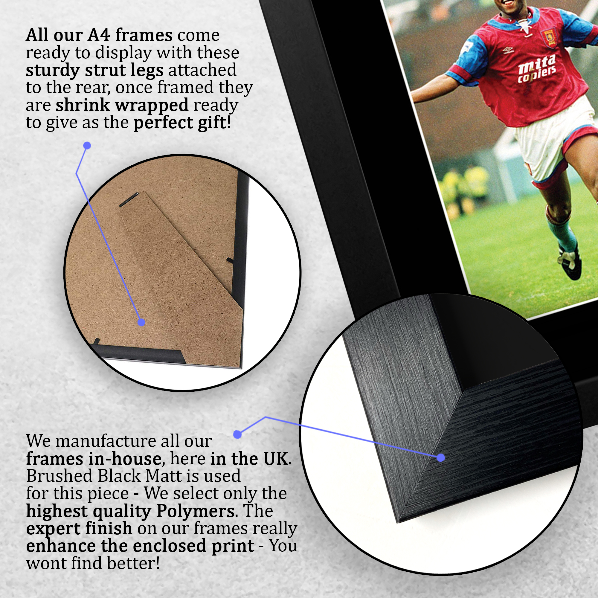 Dalian Atkinson Geschenke gedruckt Autogramm A4 Bild für Fußballfans - Bild 8 von 17