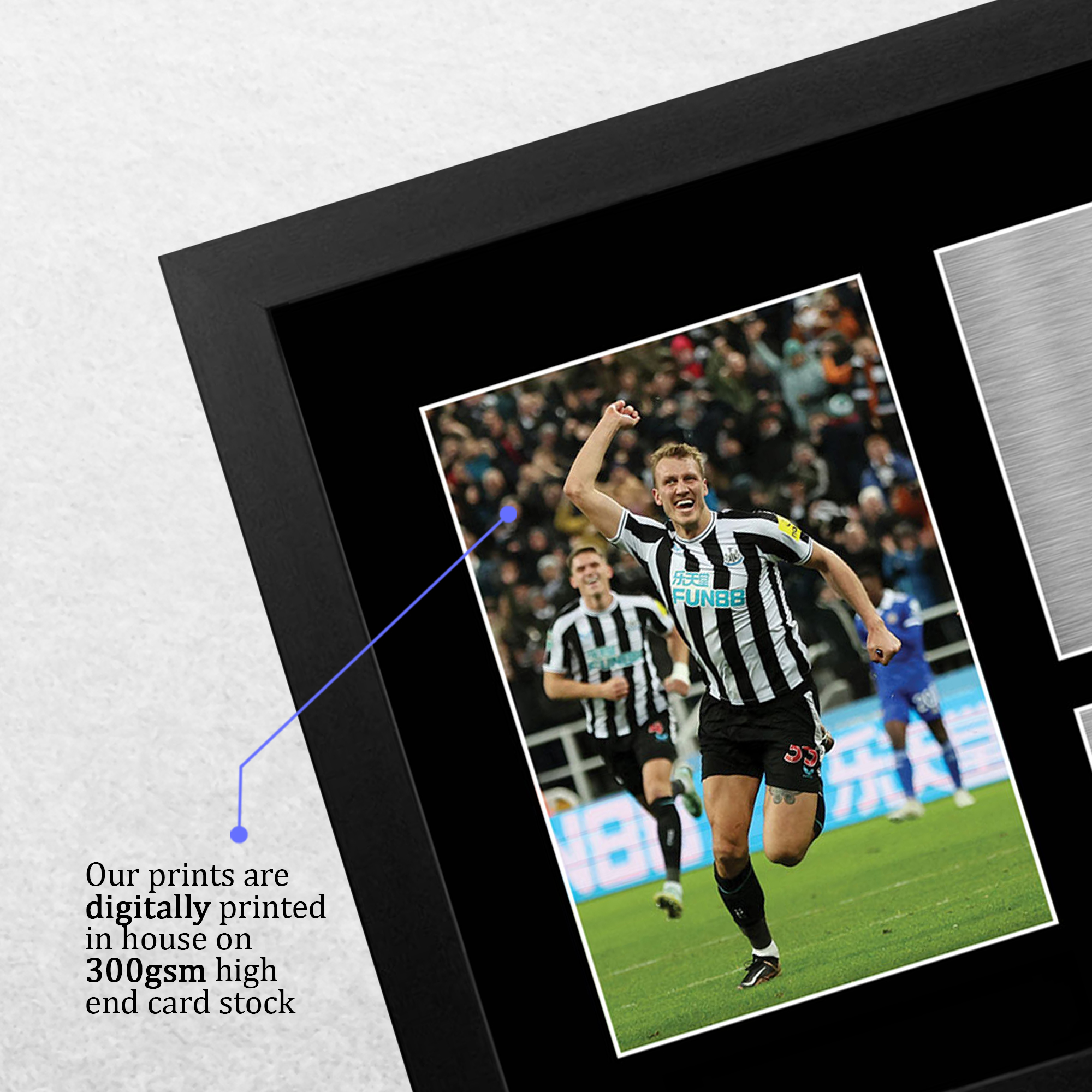 Dan Burn Newcastle United Framed Printed Autograph Picture for Football Fans - Picture 5 of 17