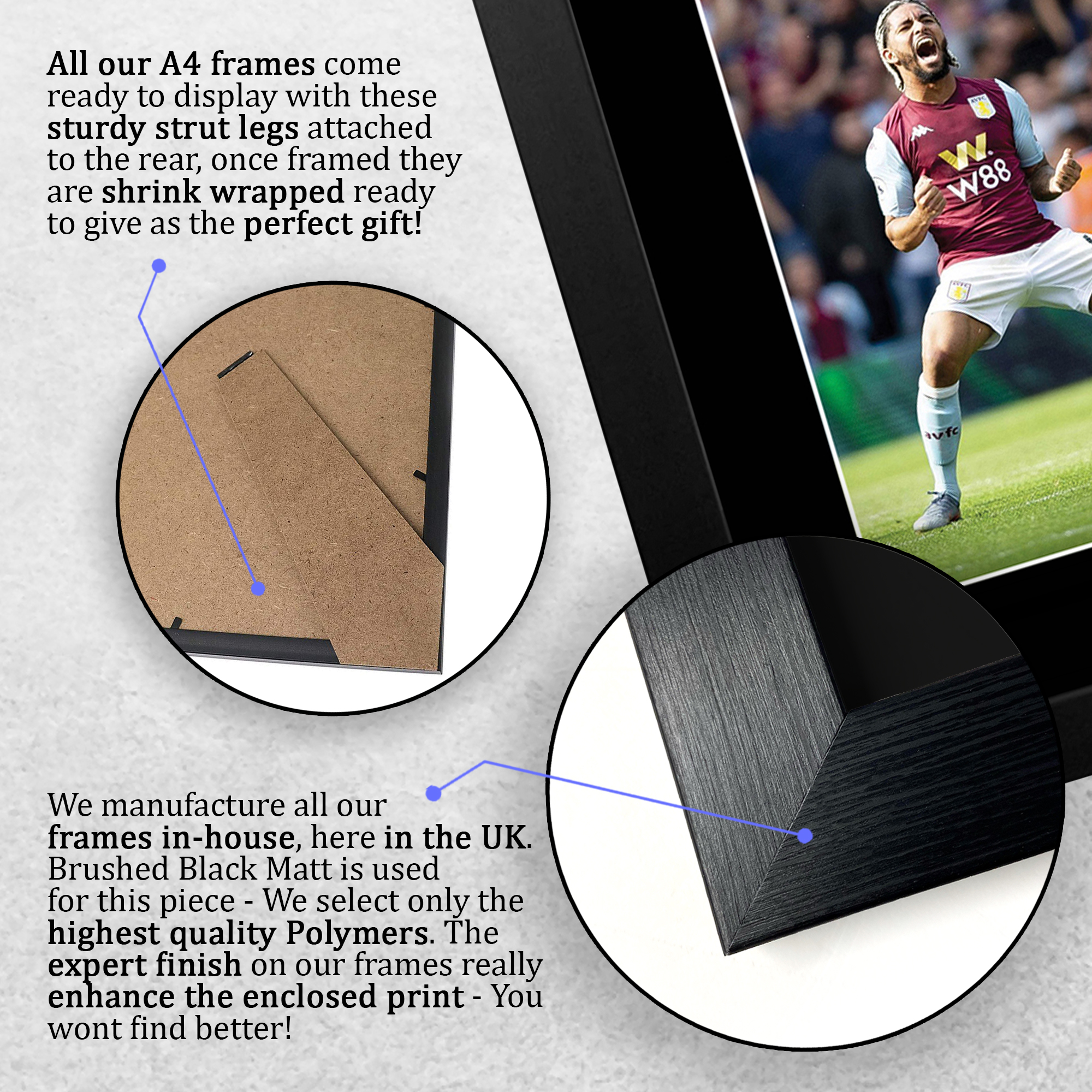 Douglas Luiz Aston Villa Geschenkideen gedrucktes Autogrammbild für Fußballfans - Bild 8 von 17