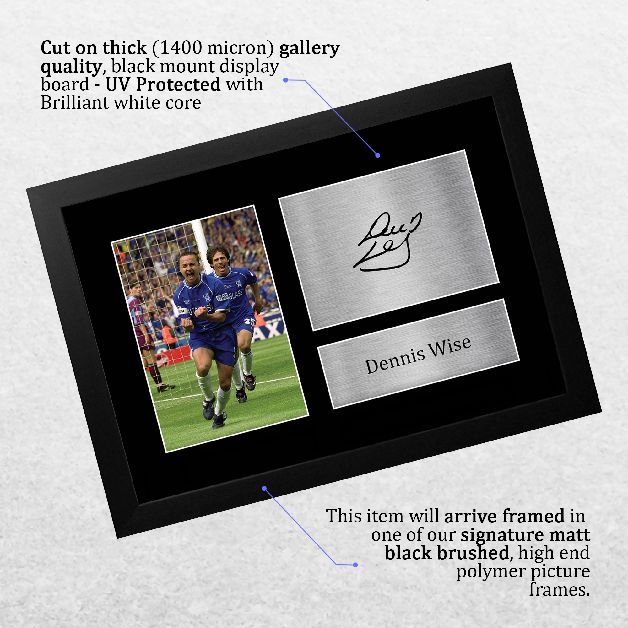 Autógrafo impreso de Dennis Wise gran idea de regalo foto A4 para fanáticos del fútbol - Imagen 4 de 17