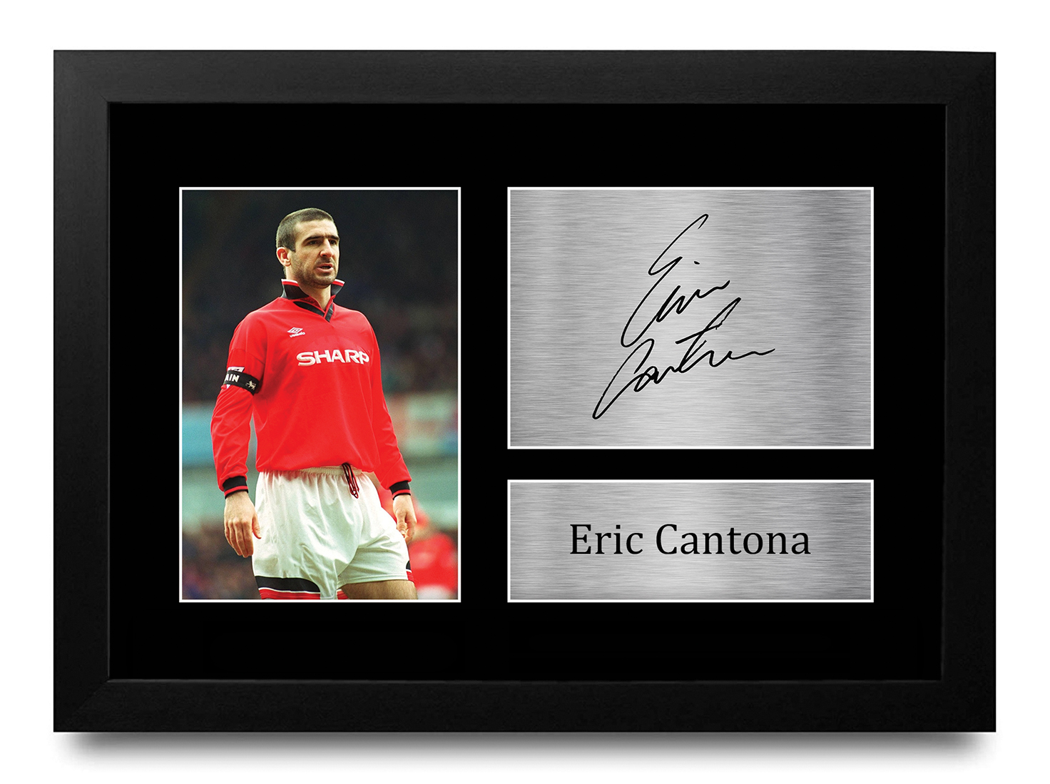 Eric Cantona Signed Pre Printed Autograph Photo Gift For a Man Utd Fan