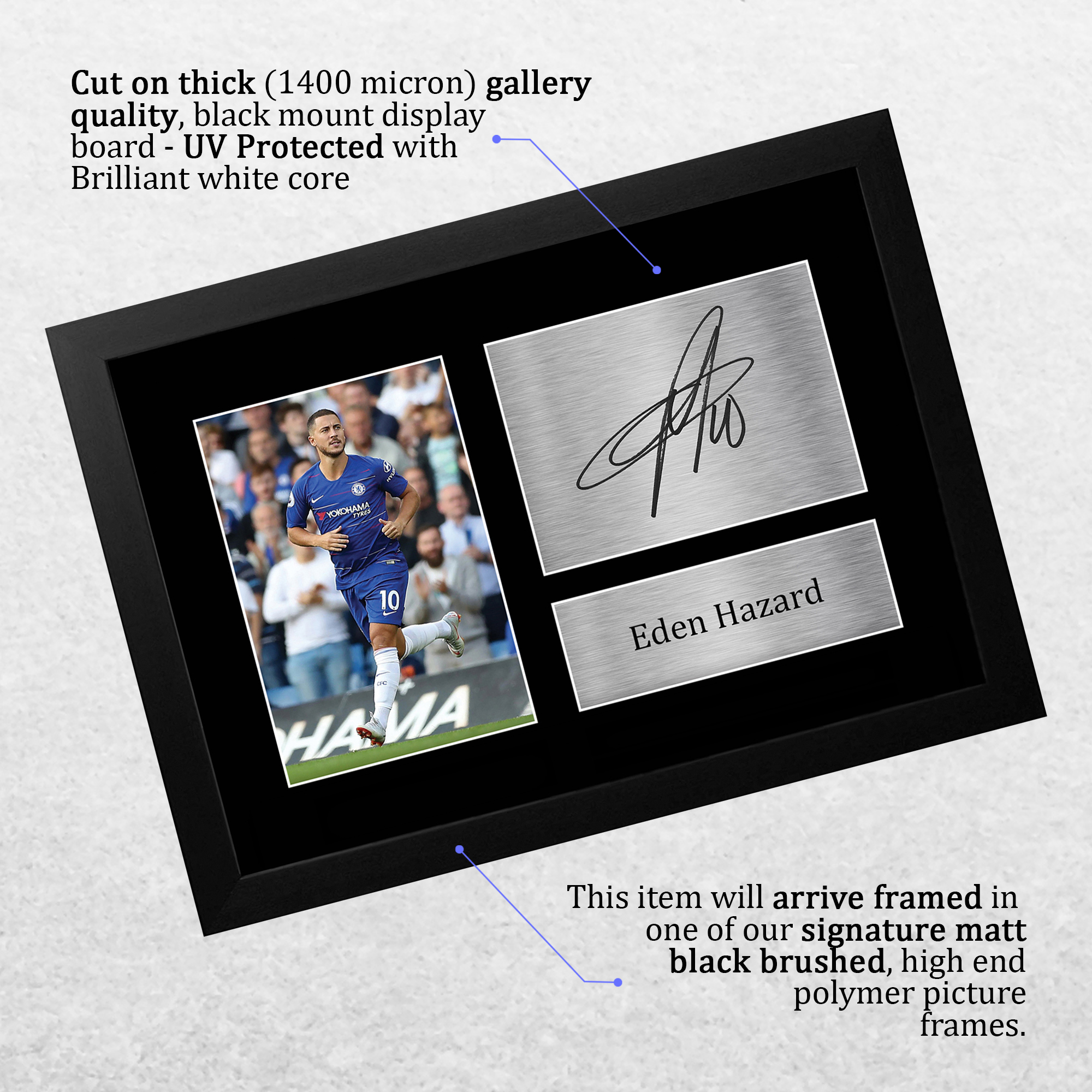 Eden Hazard Signed Printed Autograph A4 Photo Gift For Chelsea