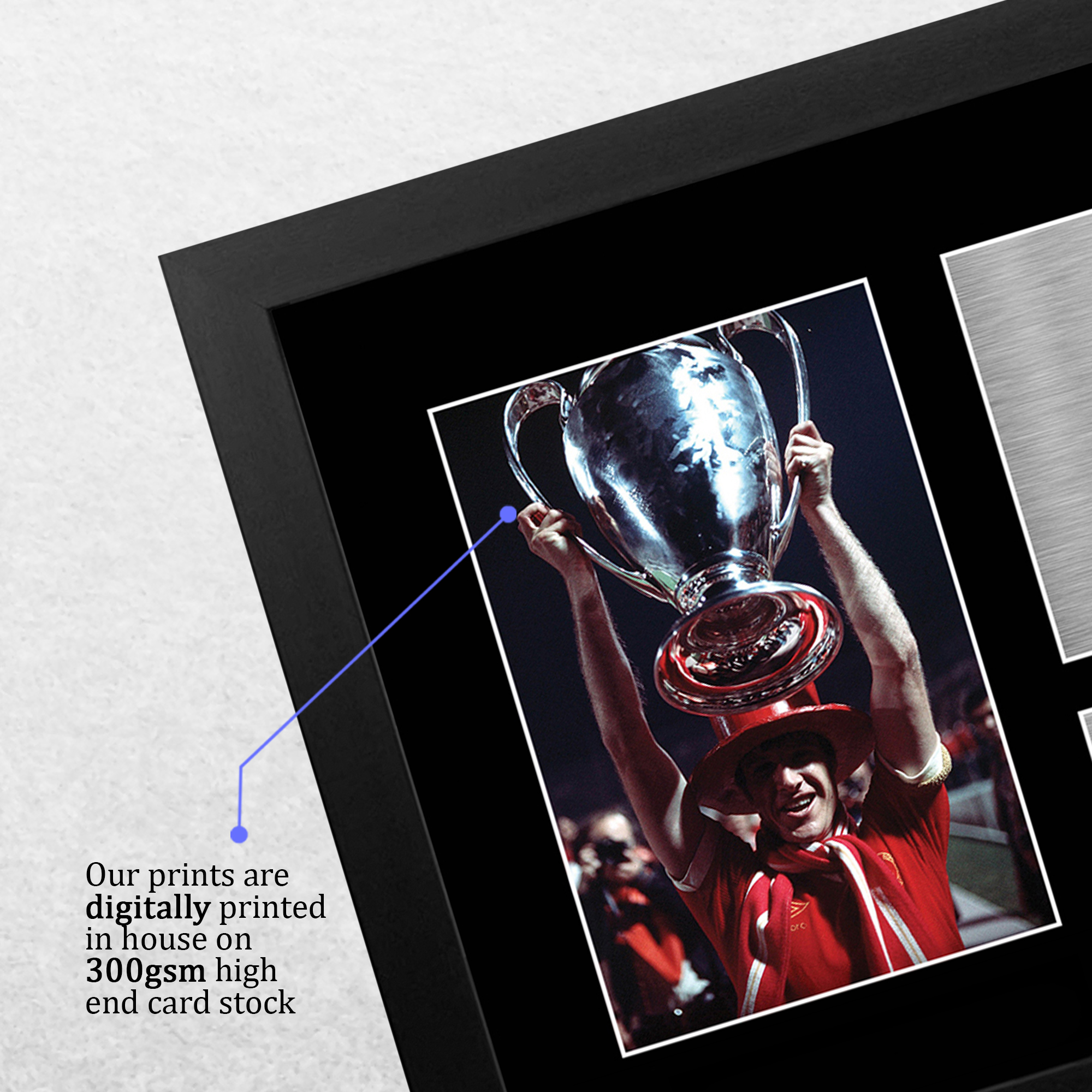 Emlyn Hughes Signed A4 Framed Printed Autograph Liverpool LFC Print Gift - Picture 13 of 17